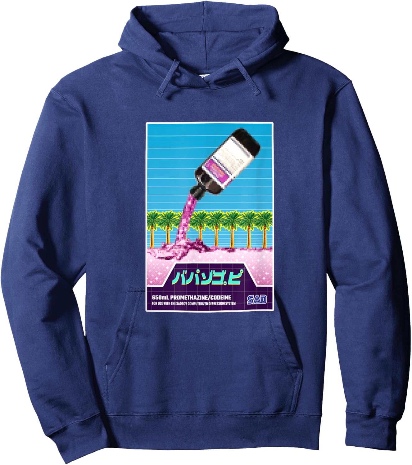Spring Lean Saboy Codeine Shirt Hoodie - Hoodie | Navy