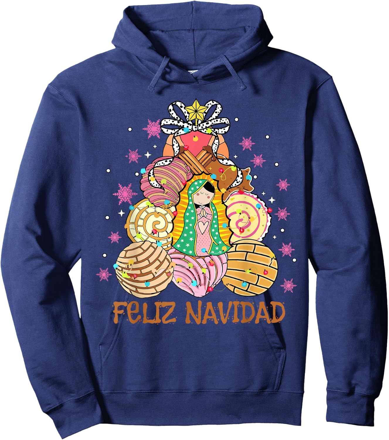 Tis the Season Mexican Christmas Feliz Navidad Xmas Mexican Hoodie - Hoodie | Navy