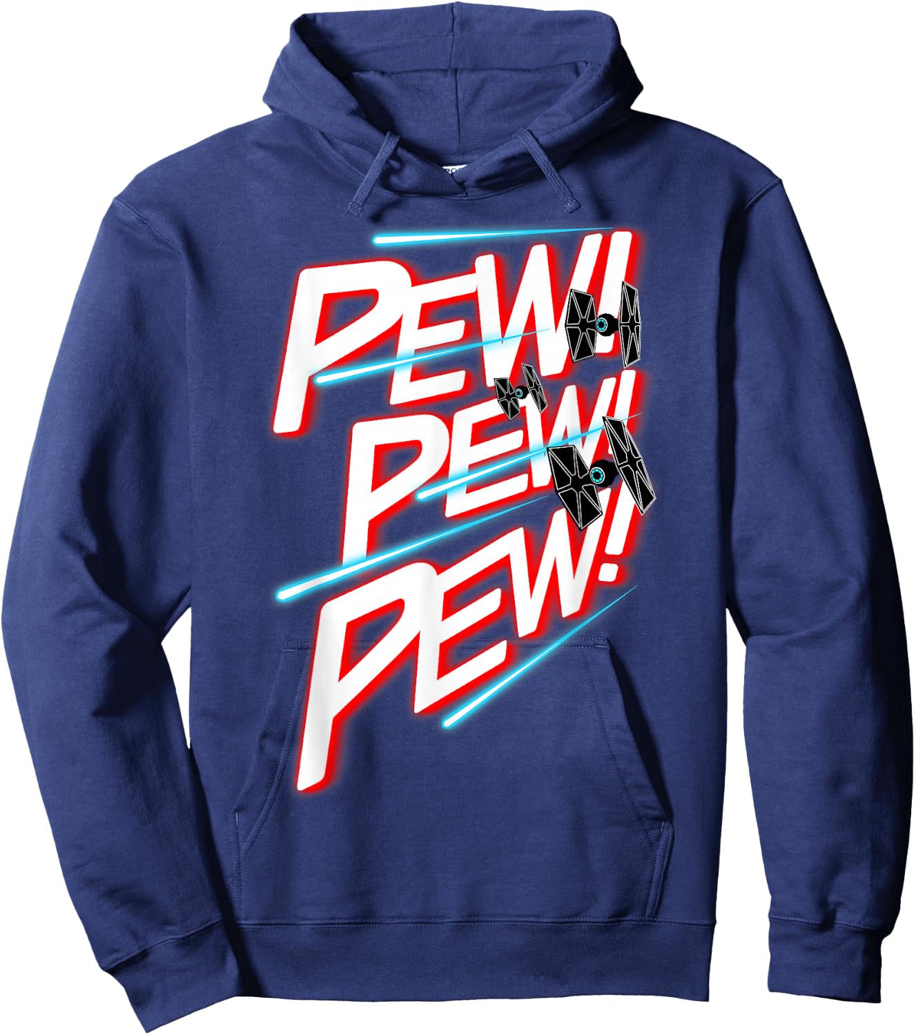 Star Wars TIE Fighter Pew Pew Pew Retro Comic Design Hoodie - Hoodie | Navy