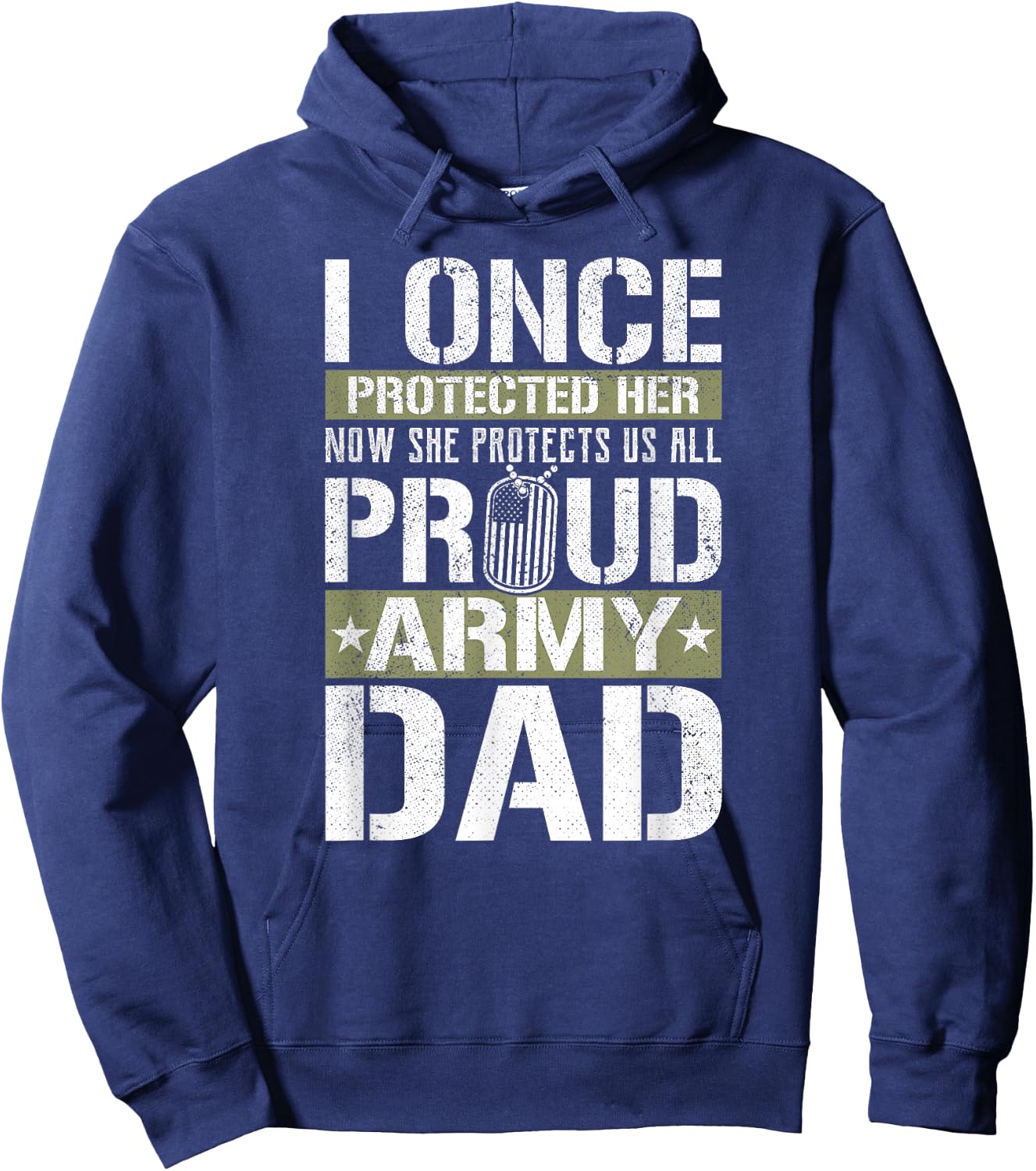 Proud Army Dad Support Military Daughter Hoodie - Hoodie | Navy