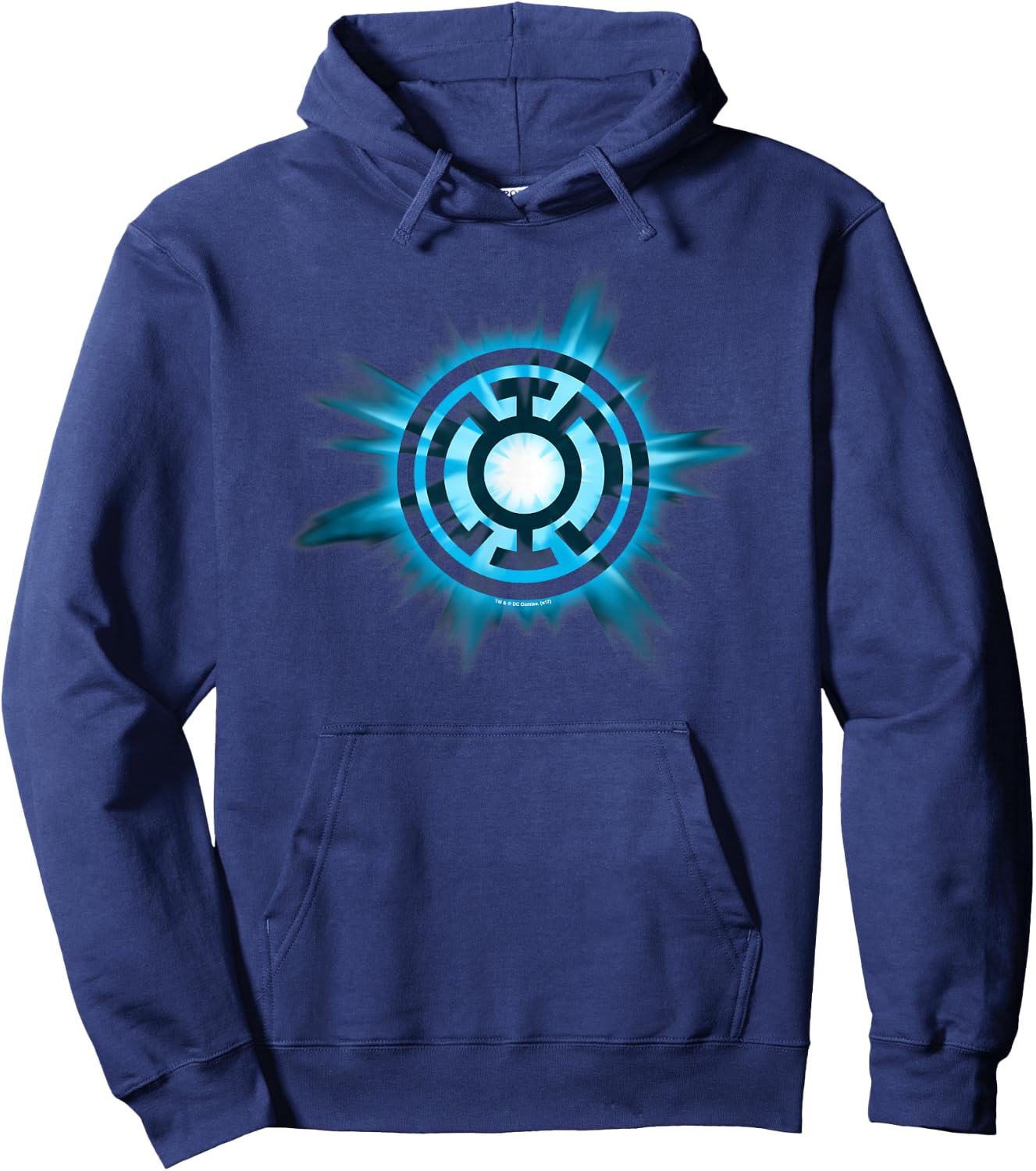 Green Lantern Blue Glow T Shirt Hoodie - Hoodie | Navy