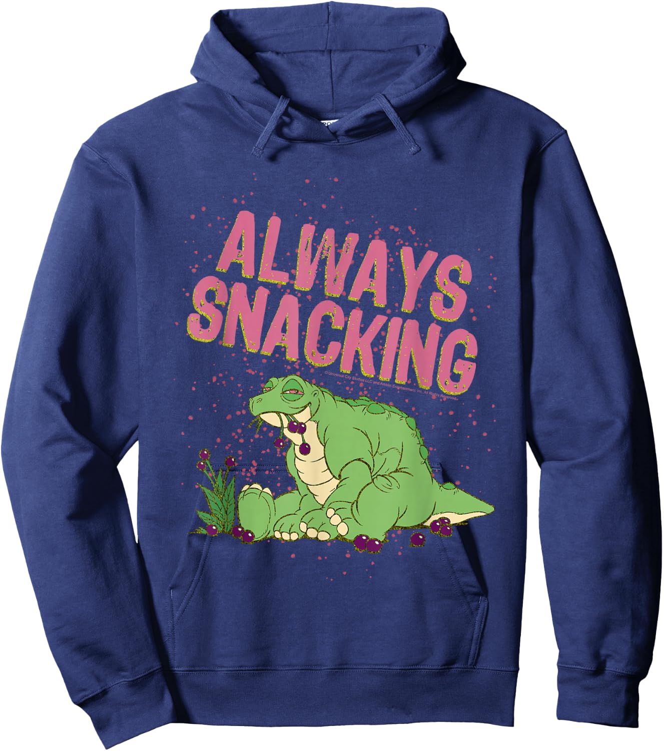Land Before Time Spike Always Snacking Hoodie - Hoodie | Navy