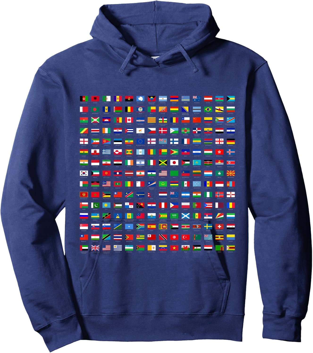 World Flags,Short Sleeve Cool Travel 210 Flag International Hoodie - Hoodie | Navy