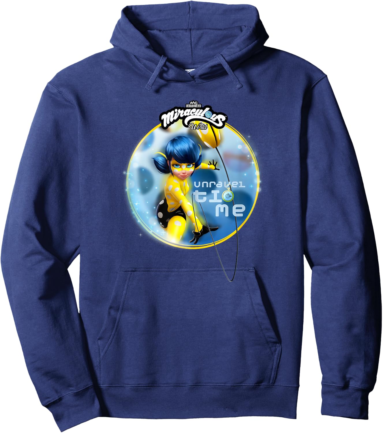 Miraculous Ladybug London Chronobug Unravel Time Hoodie - Hoodie | Navy
