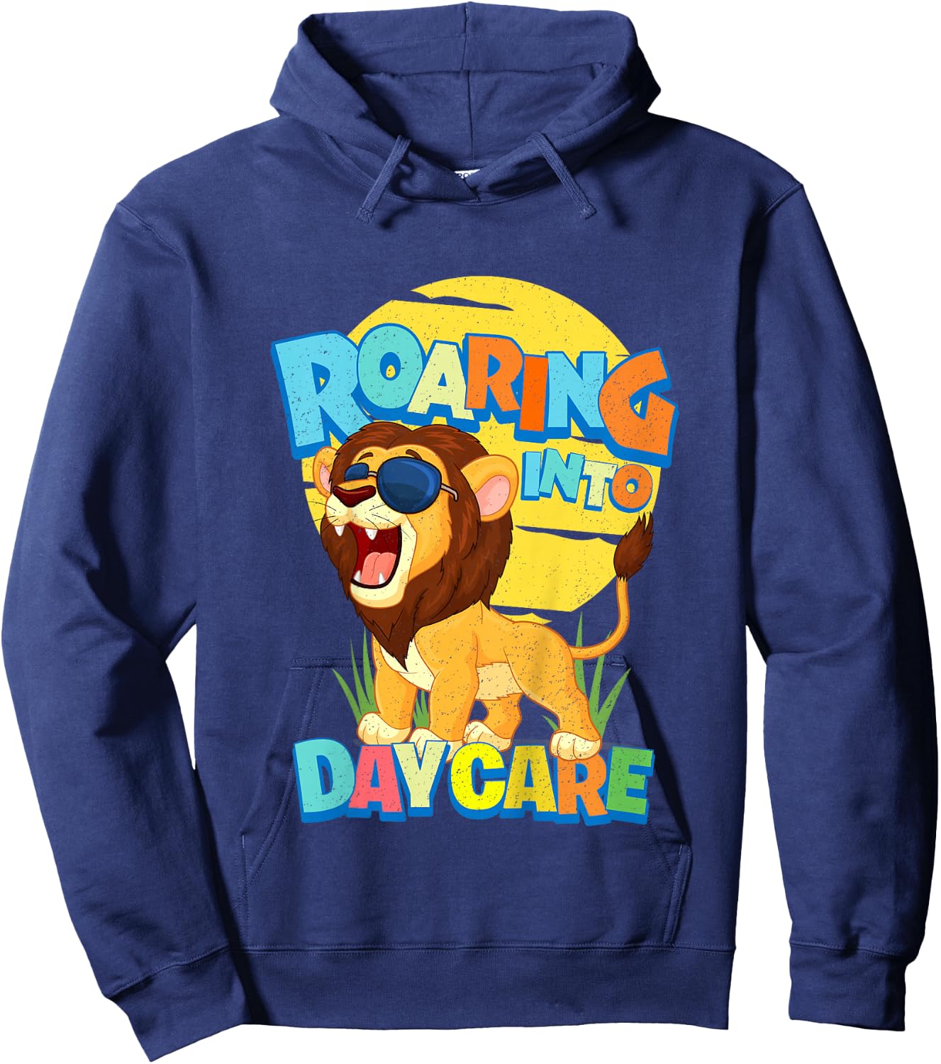 First Day of Daycare School Toddler Lion Safari Jungle Gifts Hoodie - Hoodie | Navy