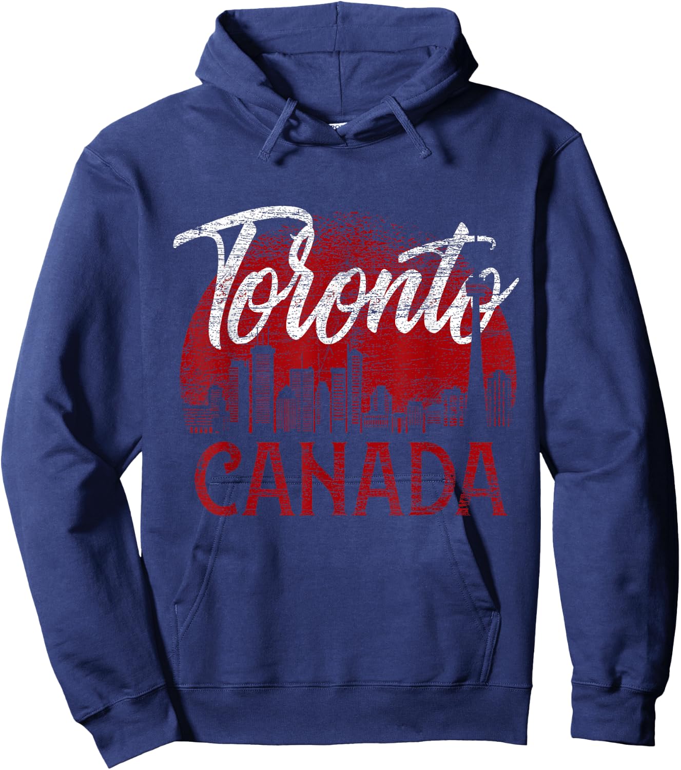 Toronto North America Canadian Flag Canada Hoodie - Hoodie | Navy