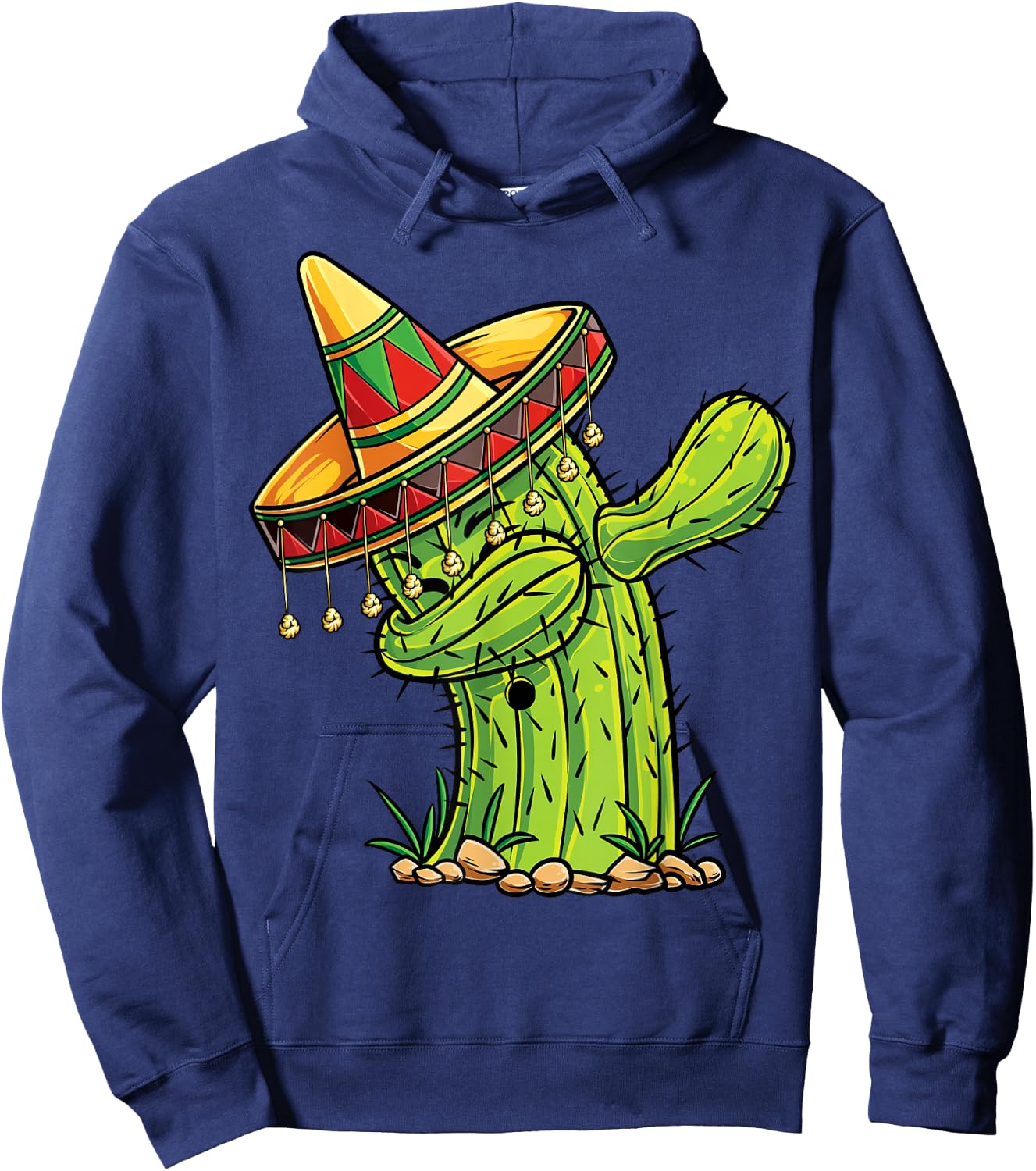 Dabbing Cactus Cinco de Mayo Boys Girls Men Women Mexican Hoodie - Hoodie | Navy