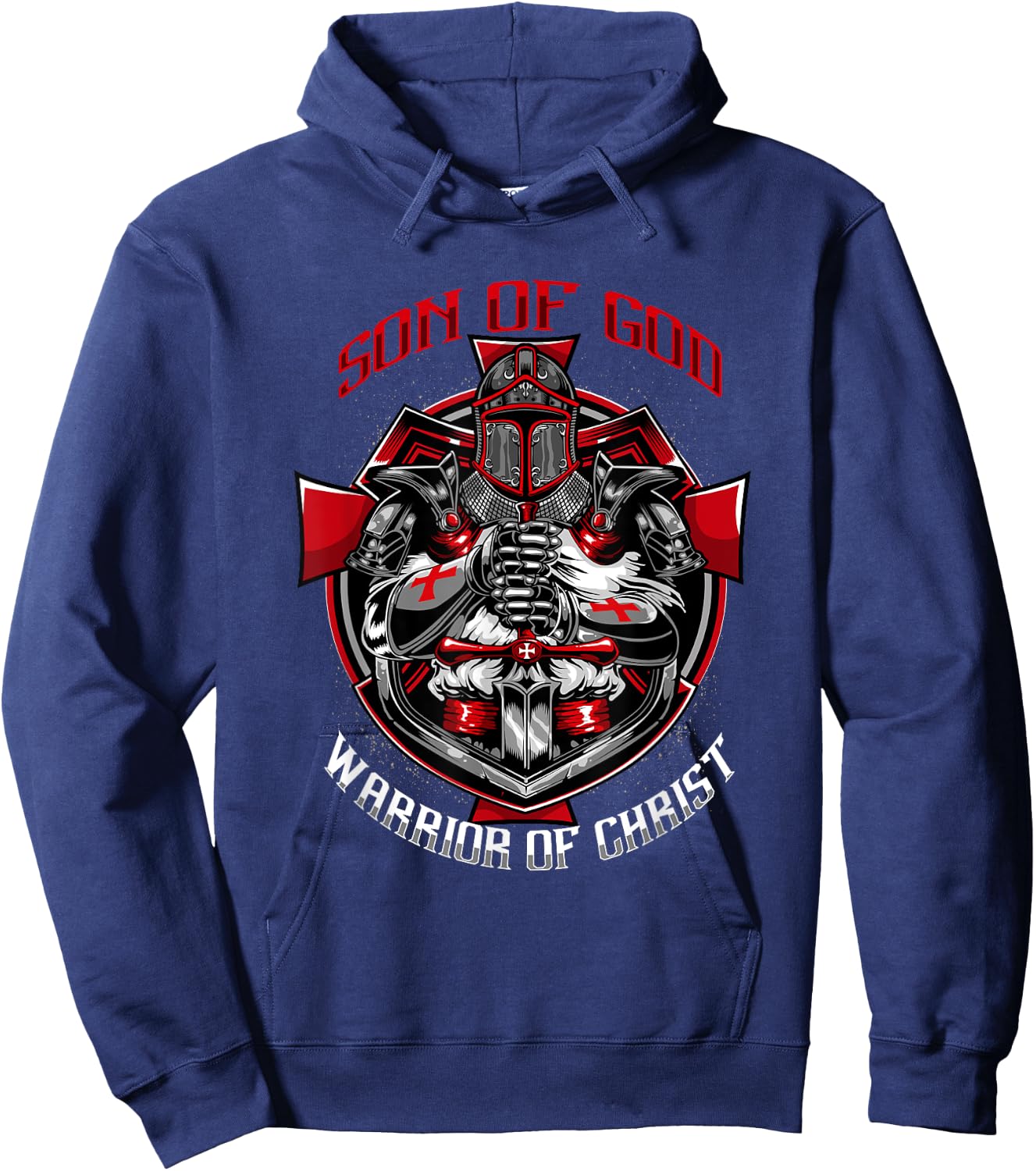Knights Templar Son Of God Warrior Of Christ Hoodie - Hoodie | Navy