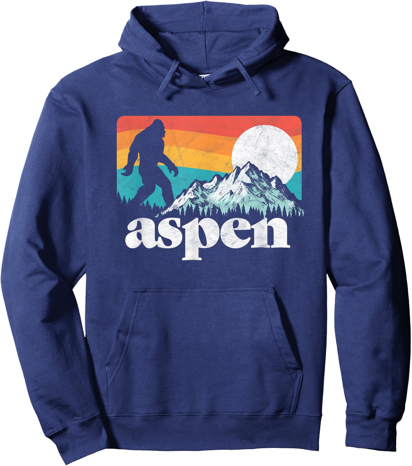 Aspen Colorado Bigfoot Mountains Hoodie - Hoodie | Navy
