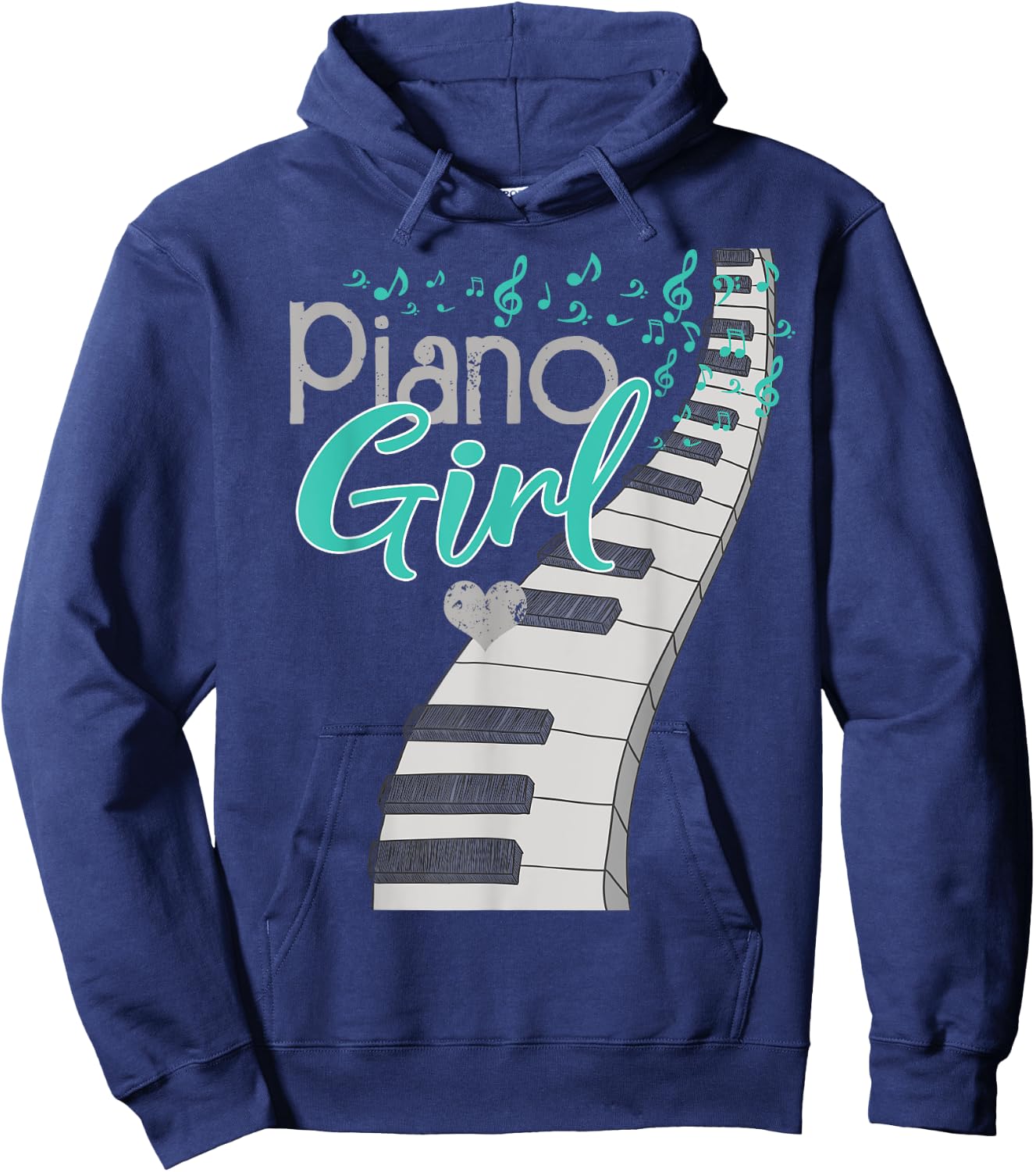 Piano Player Lover Kids Pianist Girls Piano Music Hoodie - Hoodie | Navy