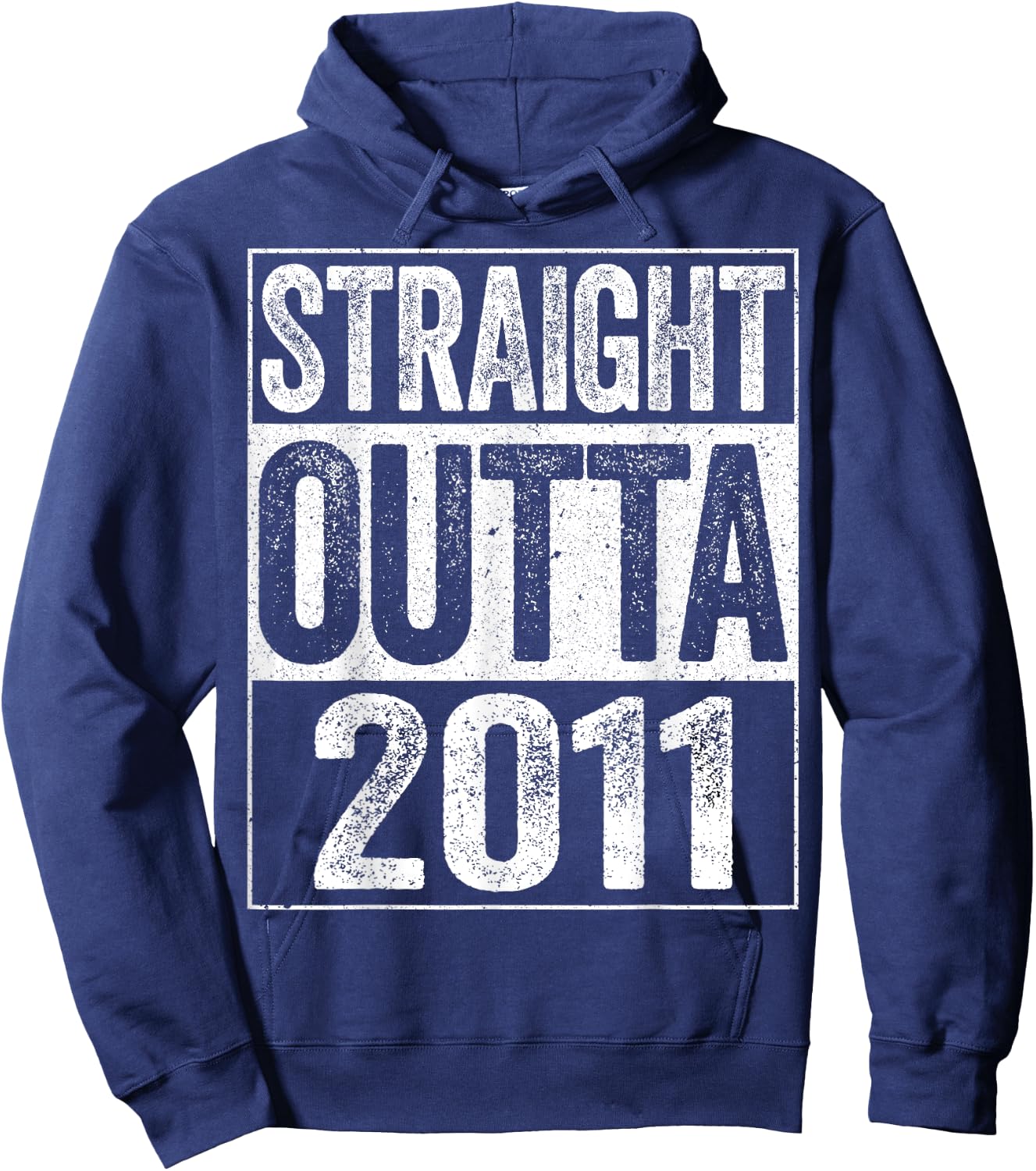 Straight Outta 2011 Shirt Kids Boy Girl 14th Birthday Hoodie - Hoodie | Navy