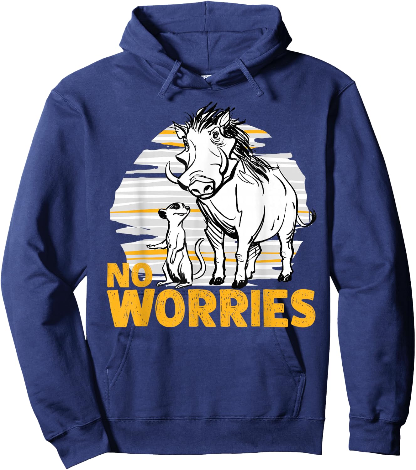 Disney The Lion King Live Action Timon Pumbaa No Worries Hoodie - Hoodie | Navy
