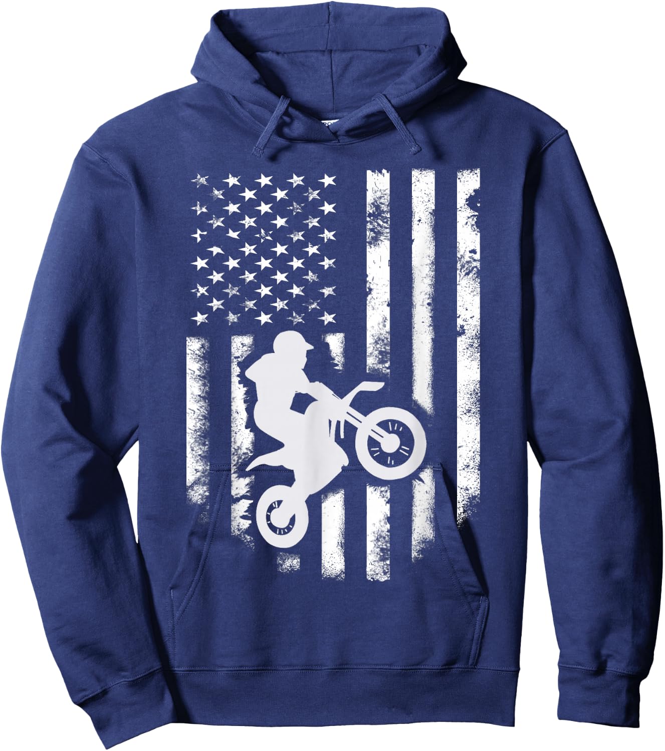 American Flag Motorcross Braap Dirt Bike Off Road Enduro Women Kids Men Hoodie - Hoodie | Navy