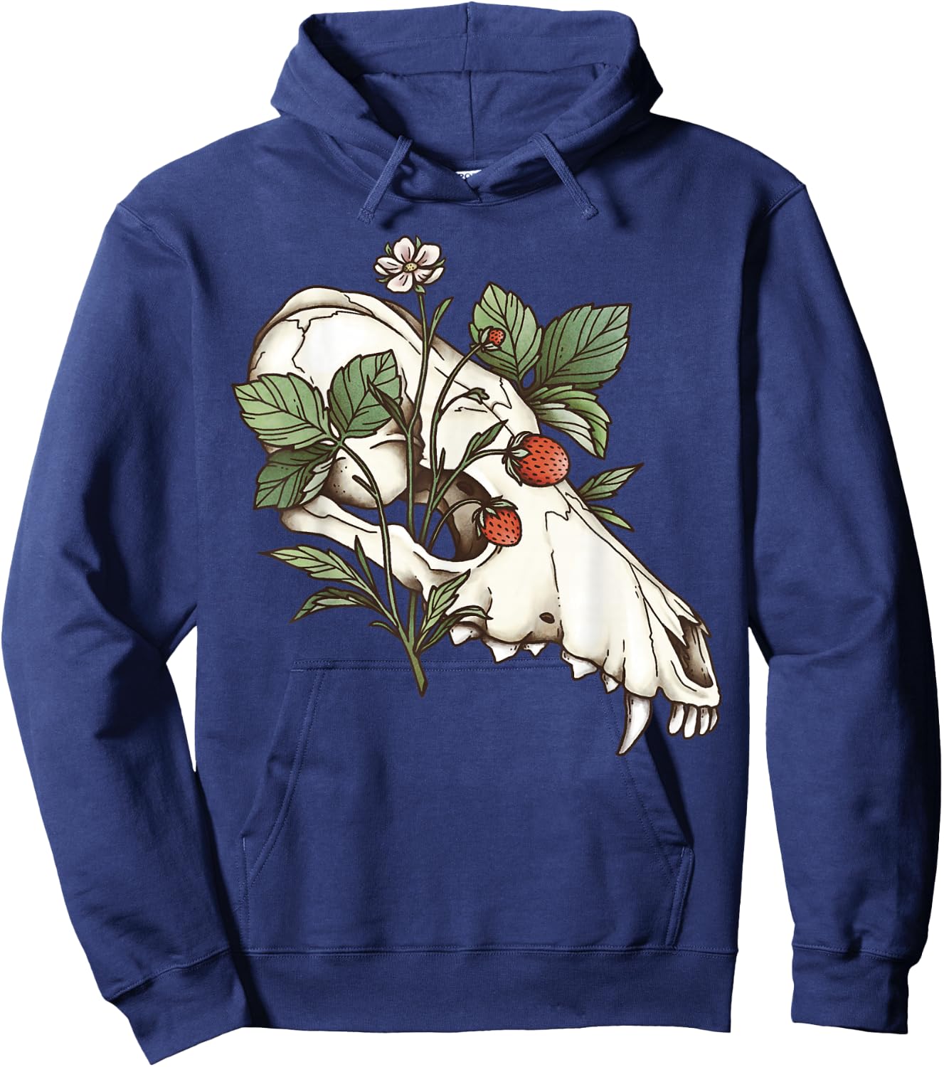 Vulture Culture Wolf Skull Occult Therian Goblincore Furry Hoodie - Hoodie | Navy