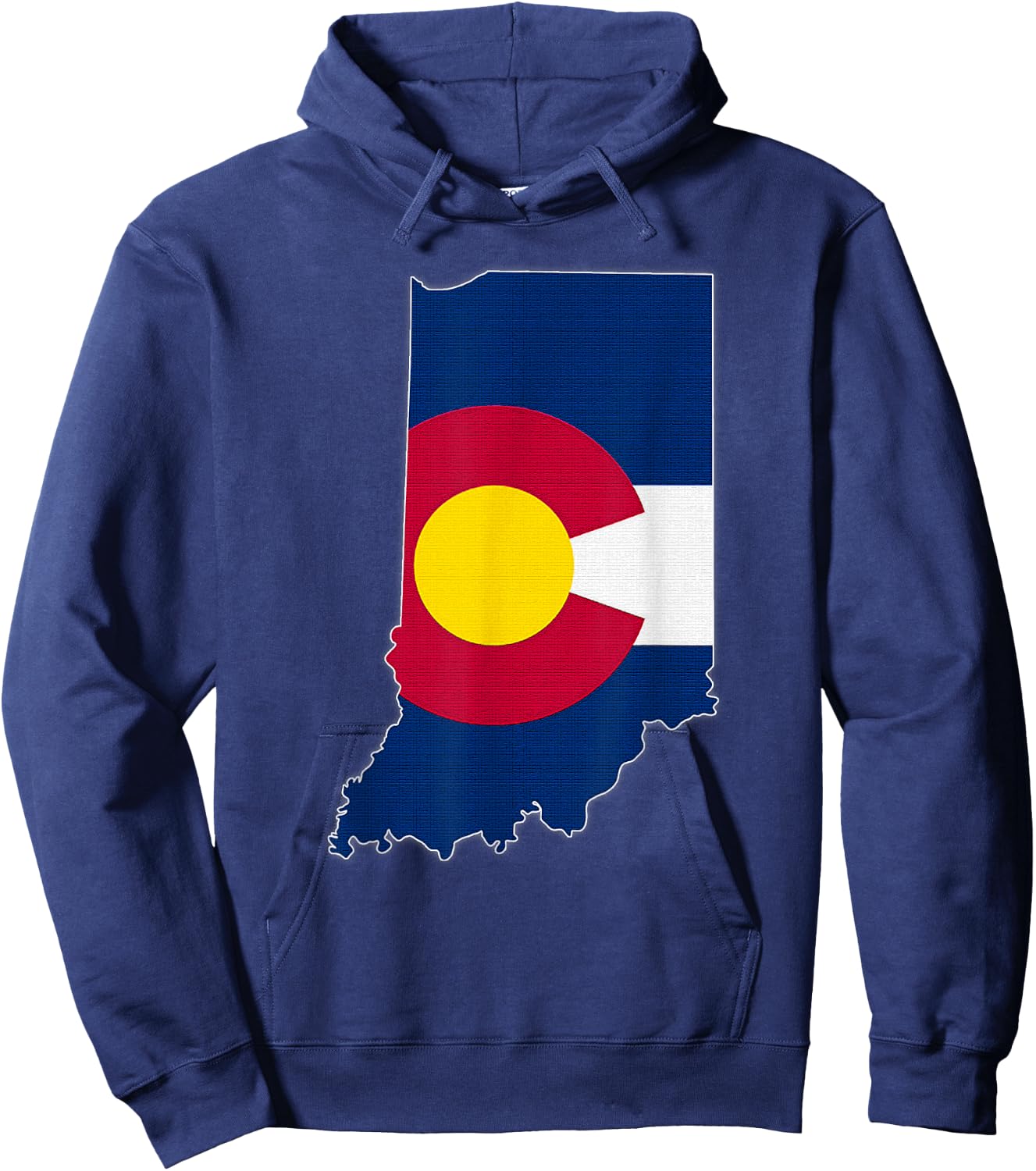 INDIANA STATE MAP COLORADO CO Flag Roots Men Women Gift Hoodie - Hoodie | Navy