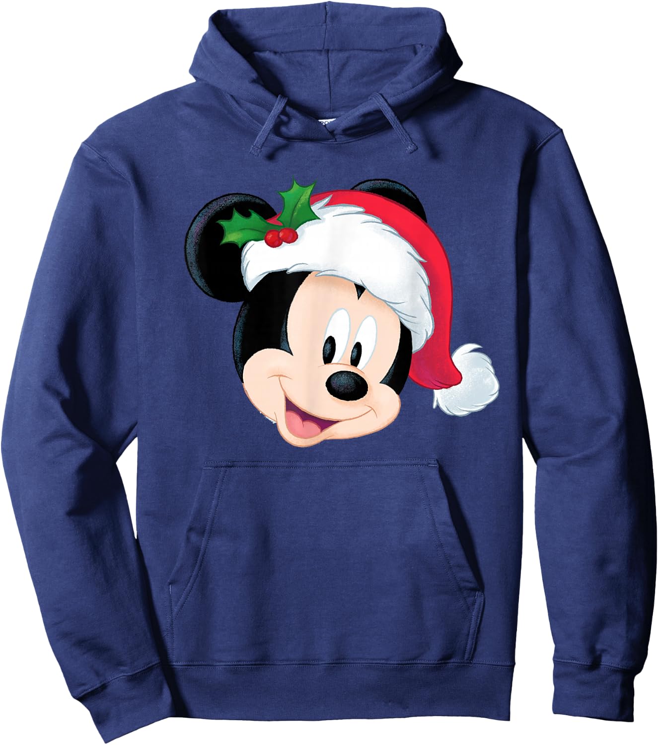 Disney Mickey Mouse in Santa Hat Holiday Hoodie - Hoodie | Navy
