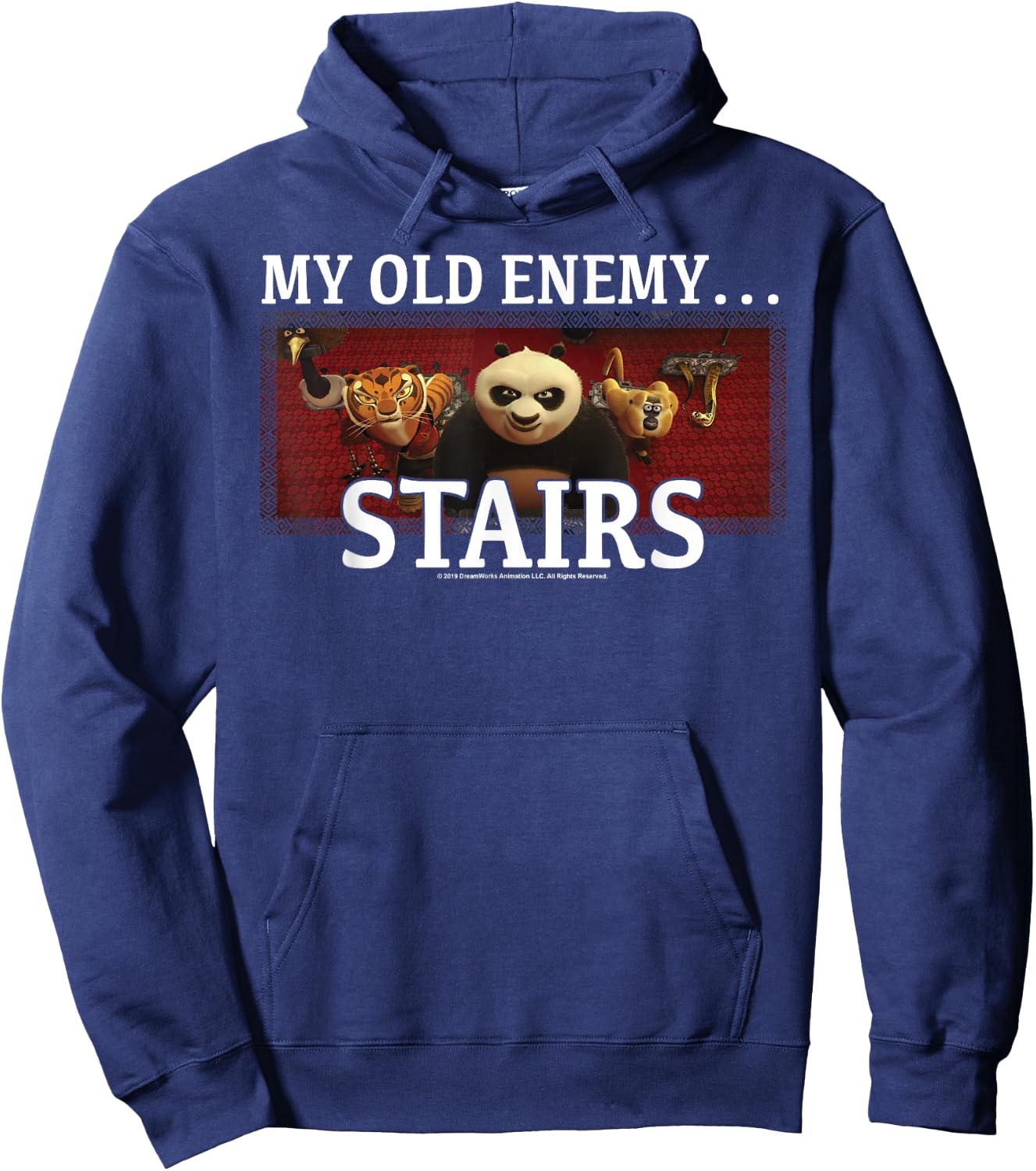 Kung Fu Panda My Old Enemy...Stairs Group Shot Portrait Hoodie - Hoodie | Navy
