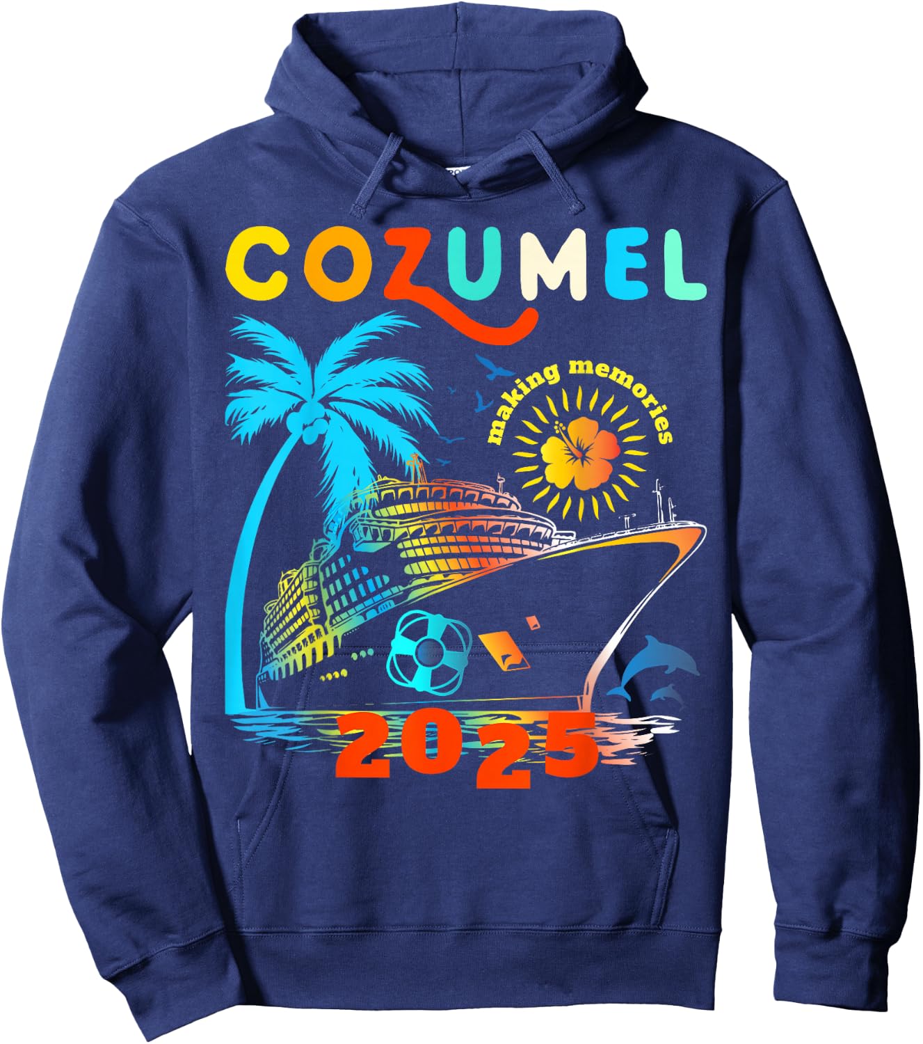 Cozumel Cruise 2025 Cruising Mexico Cozumel Family Matching Hoodie - Hoodie | Navy