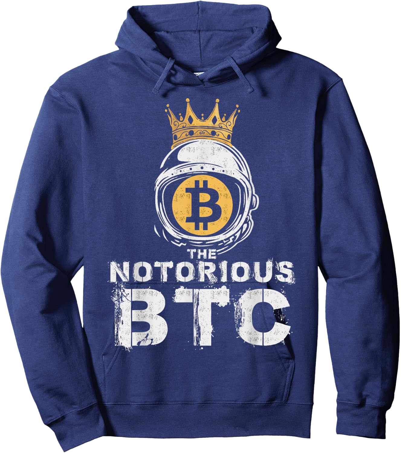 Bitcoin Shirt Gifts Notorious BTC Crown Men Women Hoodie - Hoodie | Navy