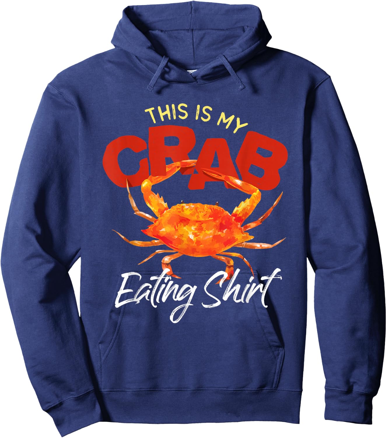 This Is My Crab Eating National Crab Fest Seafood Pun Hoodie - Hoodie | Navy