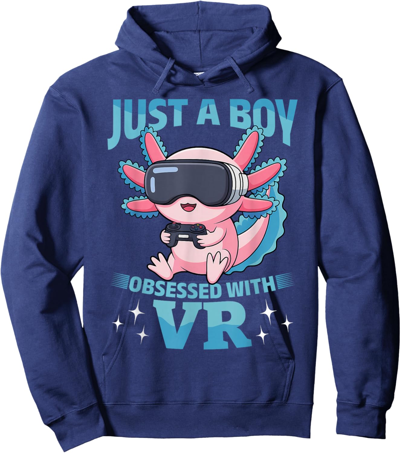 Gaming Axolotl VR Gamer Hoodie - Hoodie | Navy