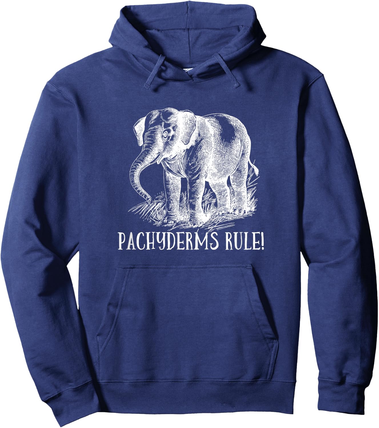 Pachyderms Rule for Elephant Lovers Hoodie - Hoodie | Navy