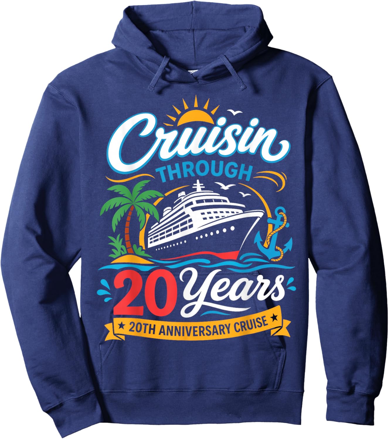 T-Shirt Hoodie - Hoodie | Navy