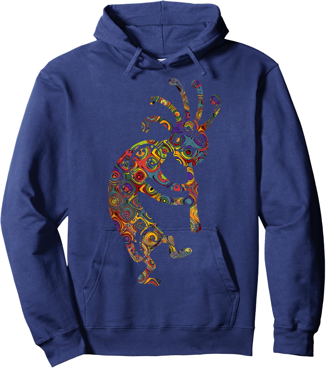 Native American Kokopelli with Ornaments Hoodie - Hoodie | Navy