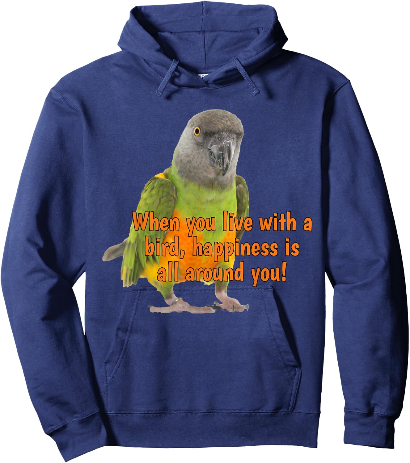 Senegal Parrot Happiness Hoodie - Hoodie | Navy