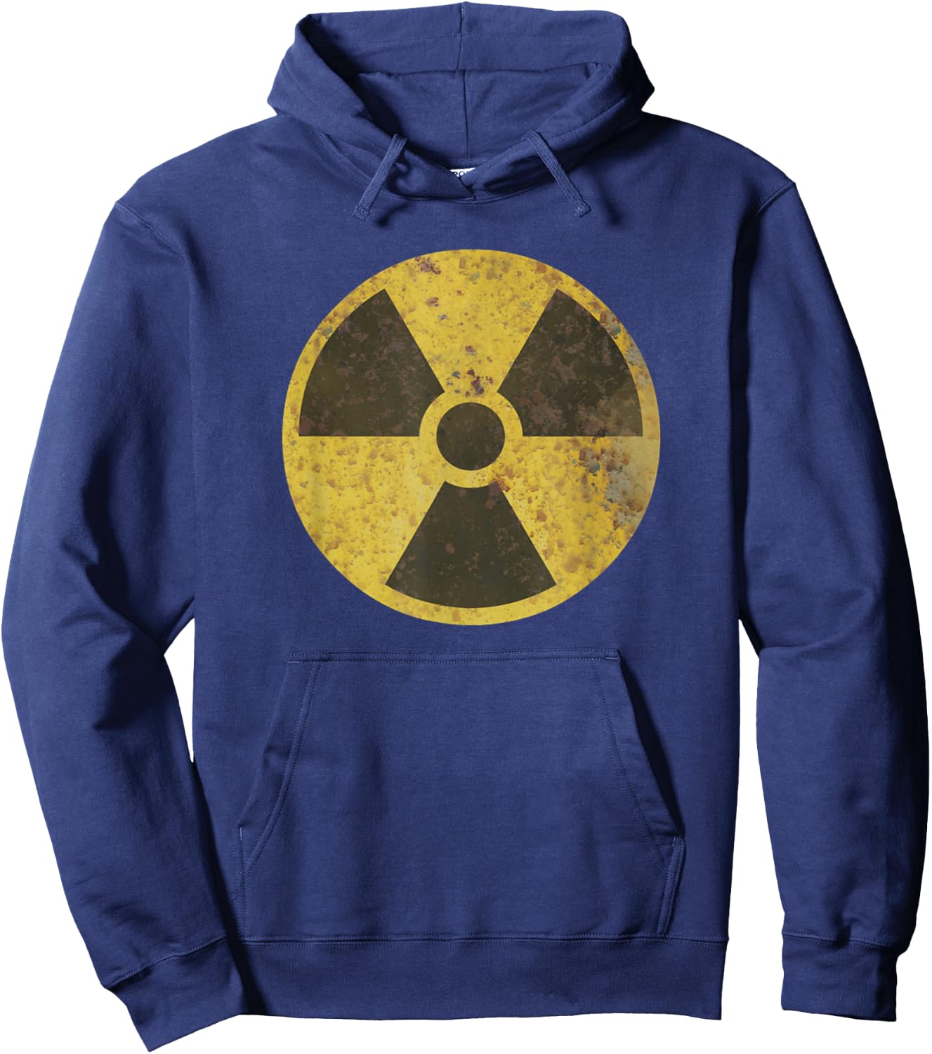 Biohazard Radioactive Symbol Old Vintage Rusted Sign Hoodie - Hoodie | Navy