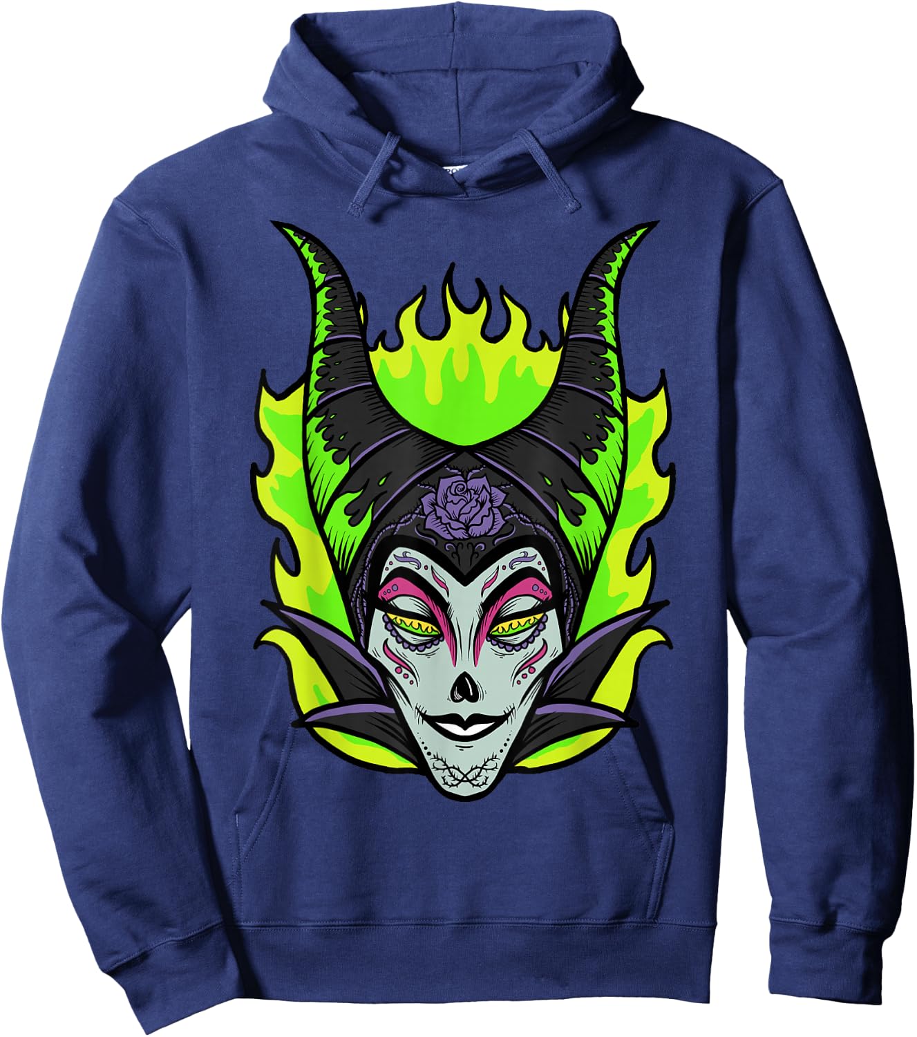 Disney Sleeping Beauty Maleficent Sugar Skull Hoodie - Hoodie | Navy