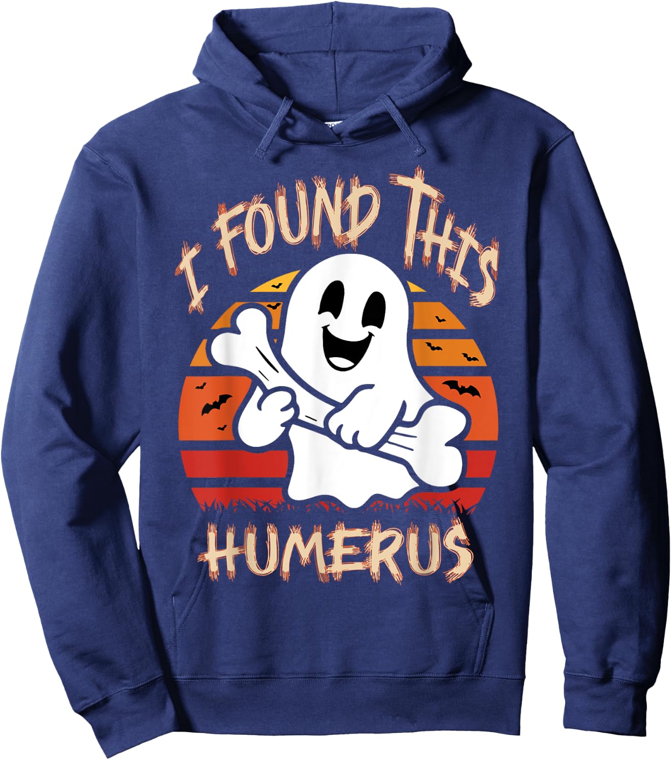 Funny I Found This Humerus Boo Ghost Halloween Costume Hoodie - Hoodie | Navy