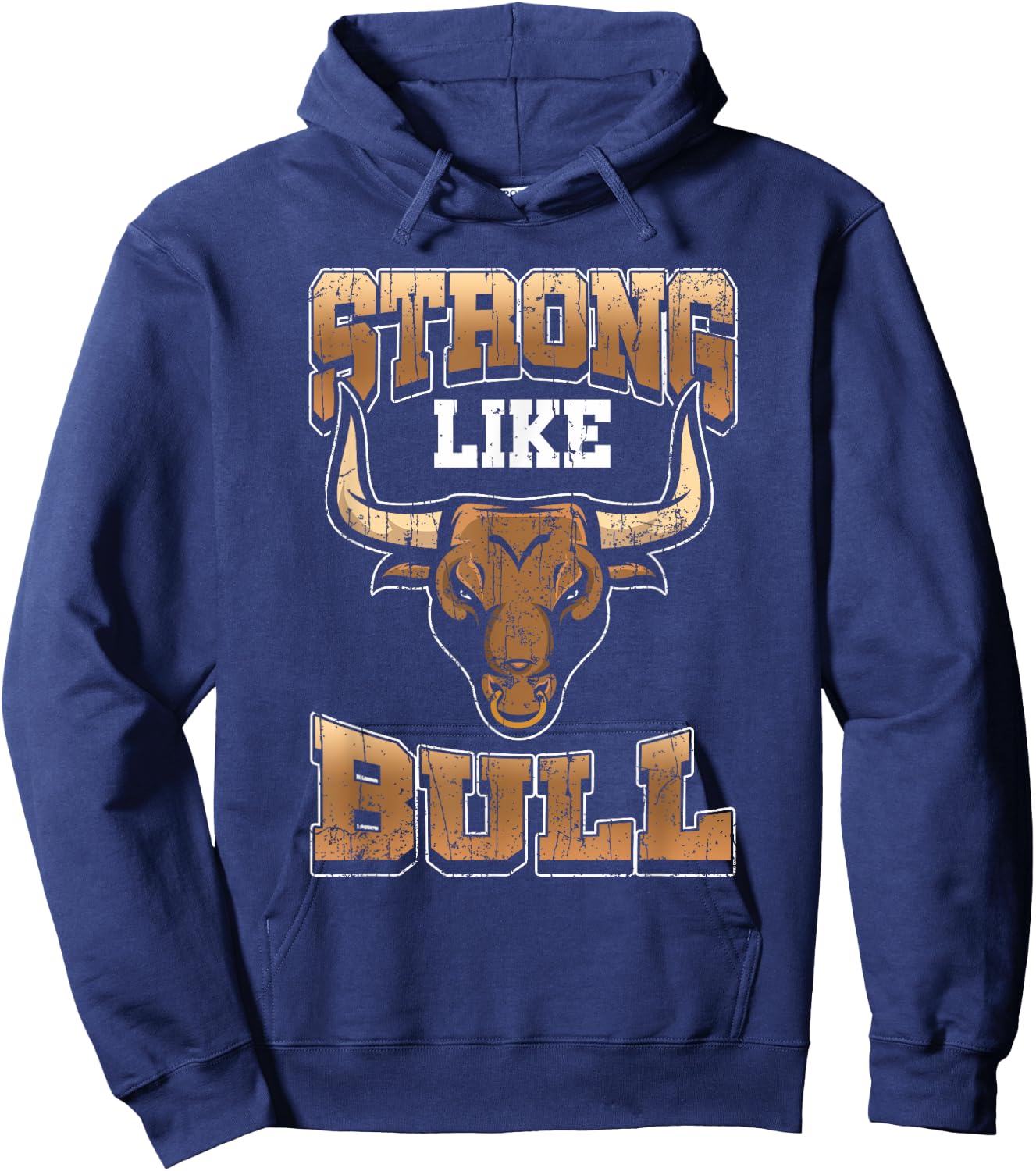 Bodybuilding Shirt - Fitness Gift Strong Like Bull Gym Hoodie - Hoodie | Navy