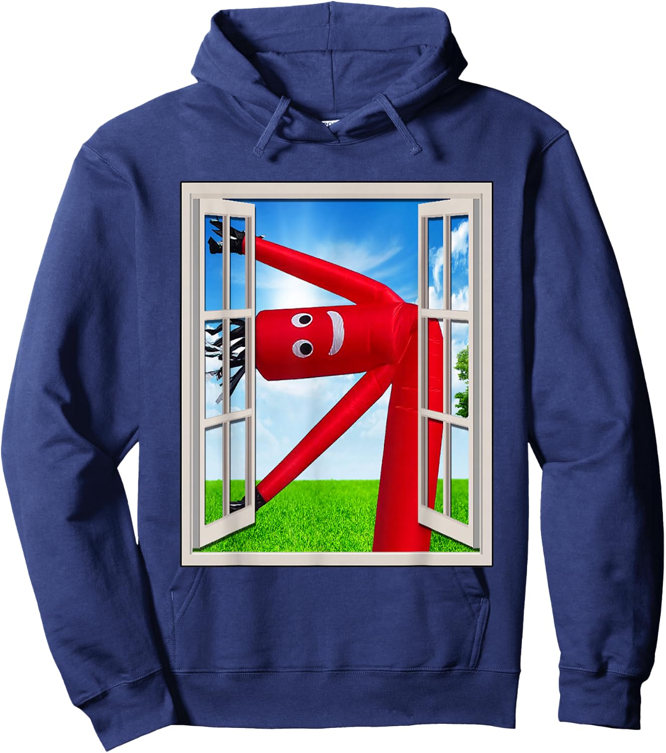 Wacky Waving Inflatable Tube Man Air Dancer in Window Hoodie - Hoodie | Navy