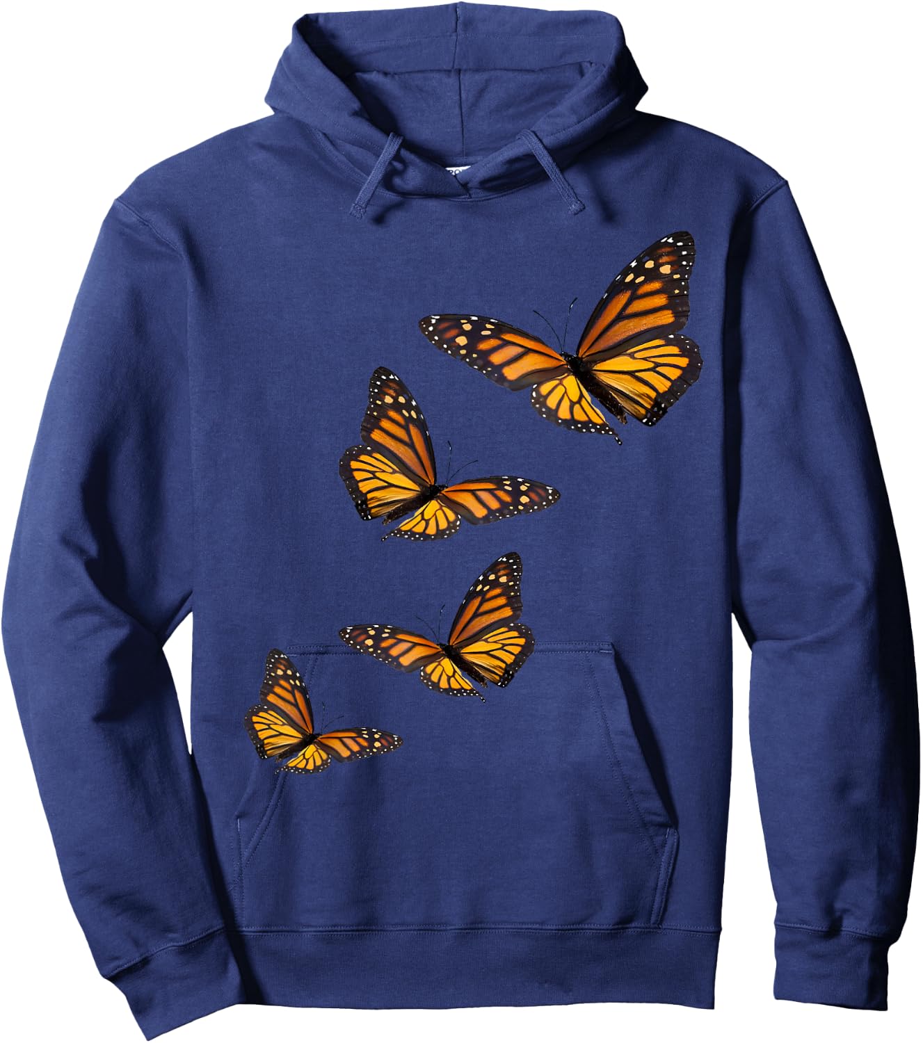 Monarch Butterfly shirt-Milkweed Plants Butterflies gift Hoodie - Hoodie | Navy