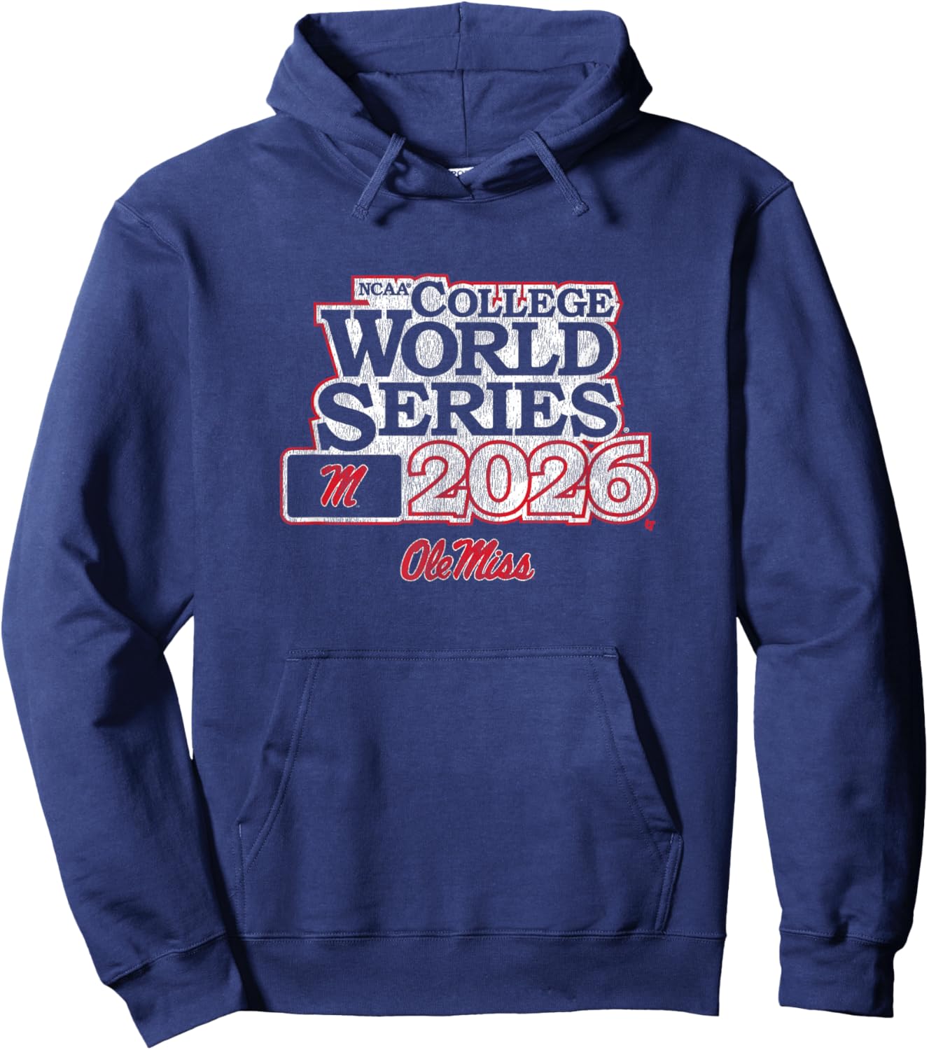 2026 College World Series - Ole Miss Rebels Baseball Hoodie - Hoodie | Navy