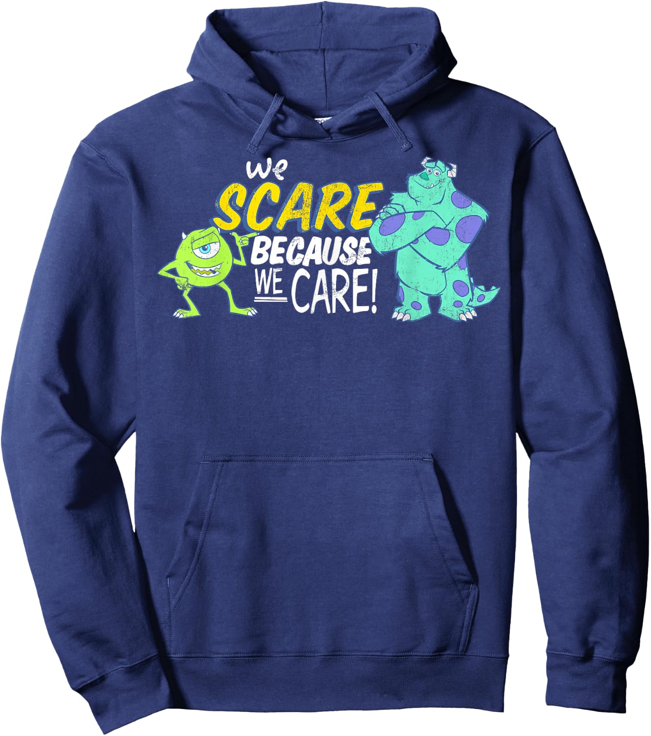 Disney Pixar Monsters Inc Scare Because We Care Hoodie - Hoodie | Navy