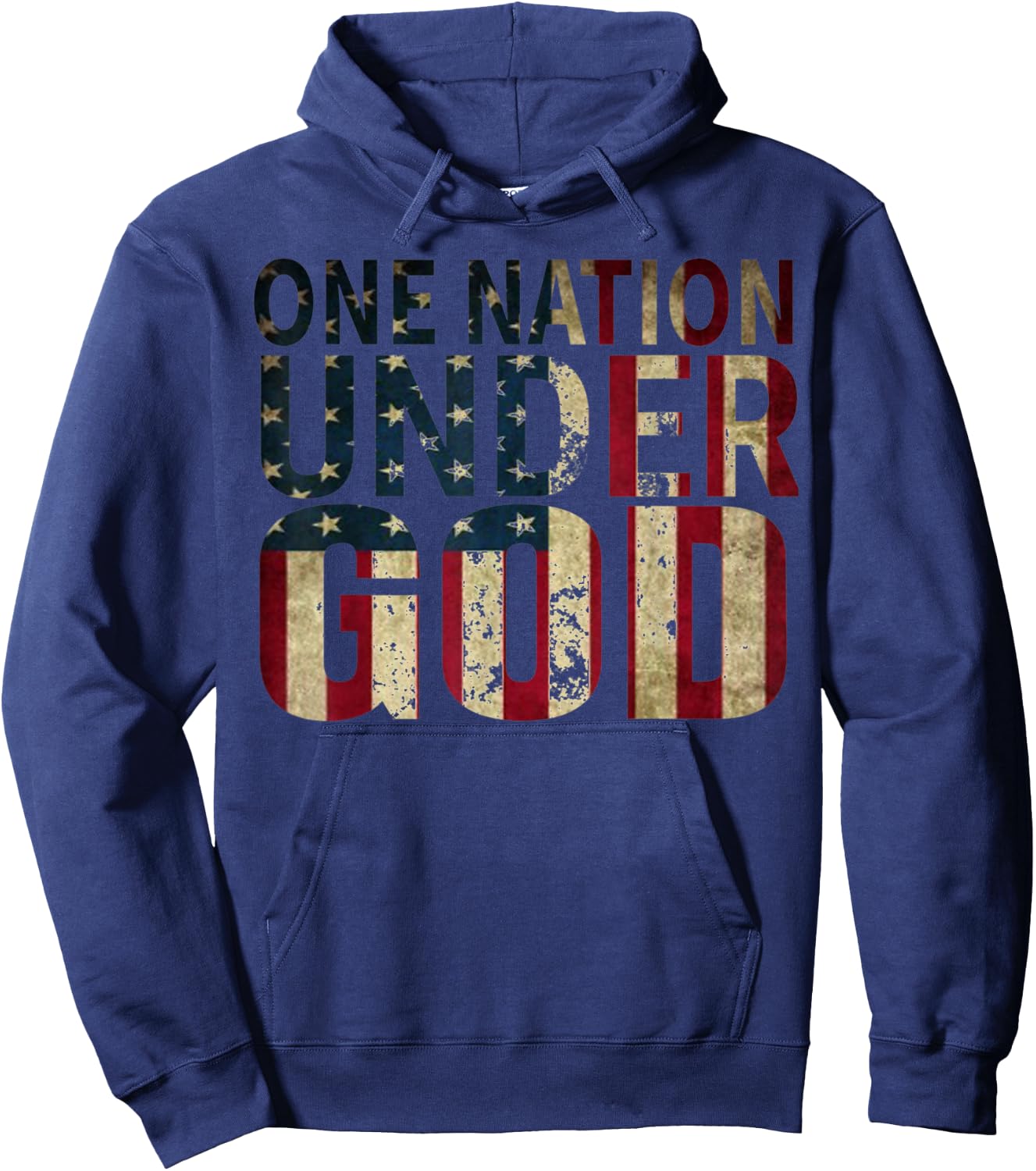 One Nation Under God T Shirt Hoodie - Hoodie | Navy