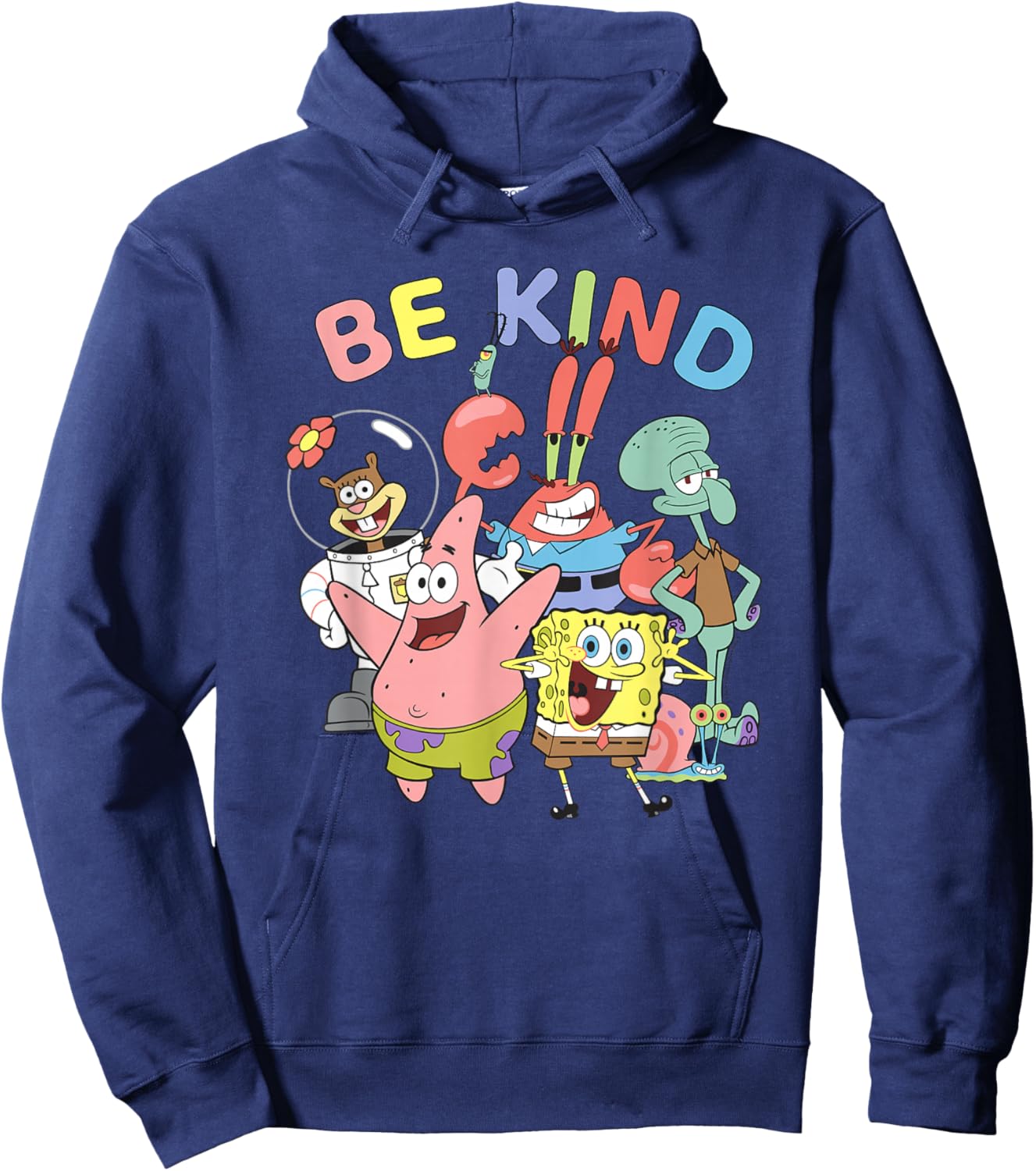 Spongebob Squarepants Be Kind Bikini Bottom Crew Hoodie - Hoodie | Navy