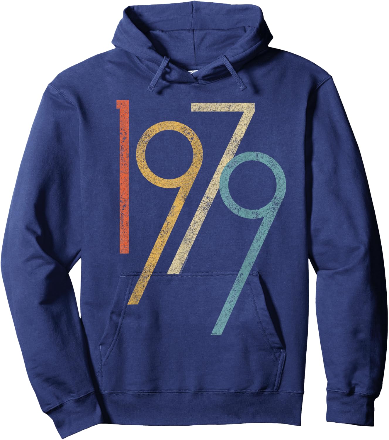 Vintage 1979 Birth Year Gen X 80s Millennial Birthday Number Hoodie - Hoodie | Navy