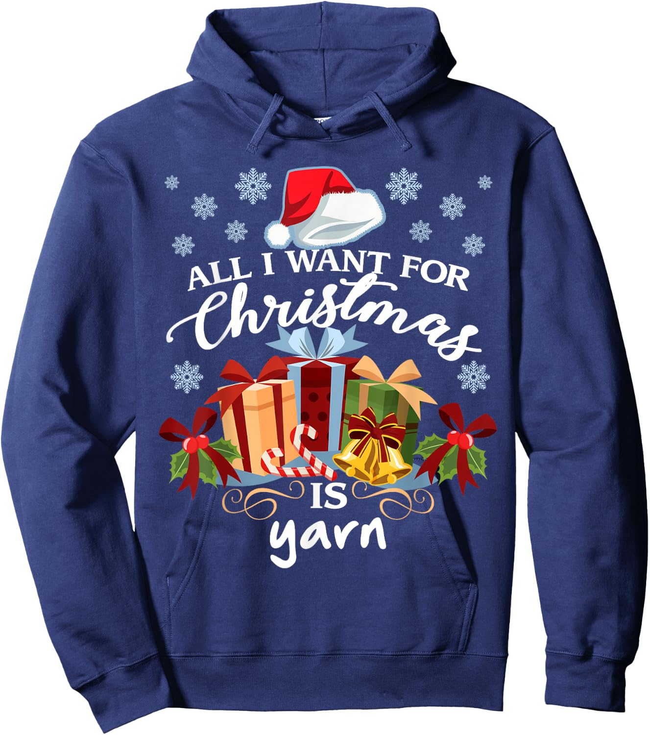 All I want for Christmas is yarn knitters Hoodie - Hoodie | Navy