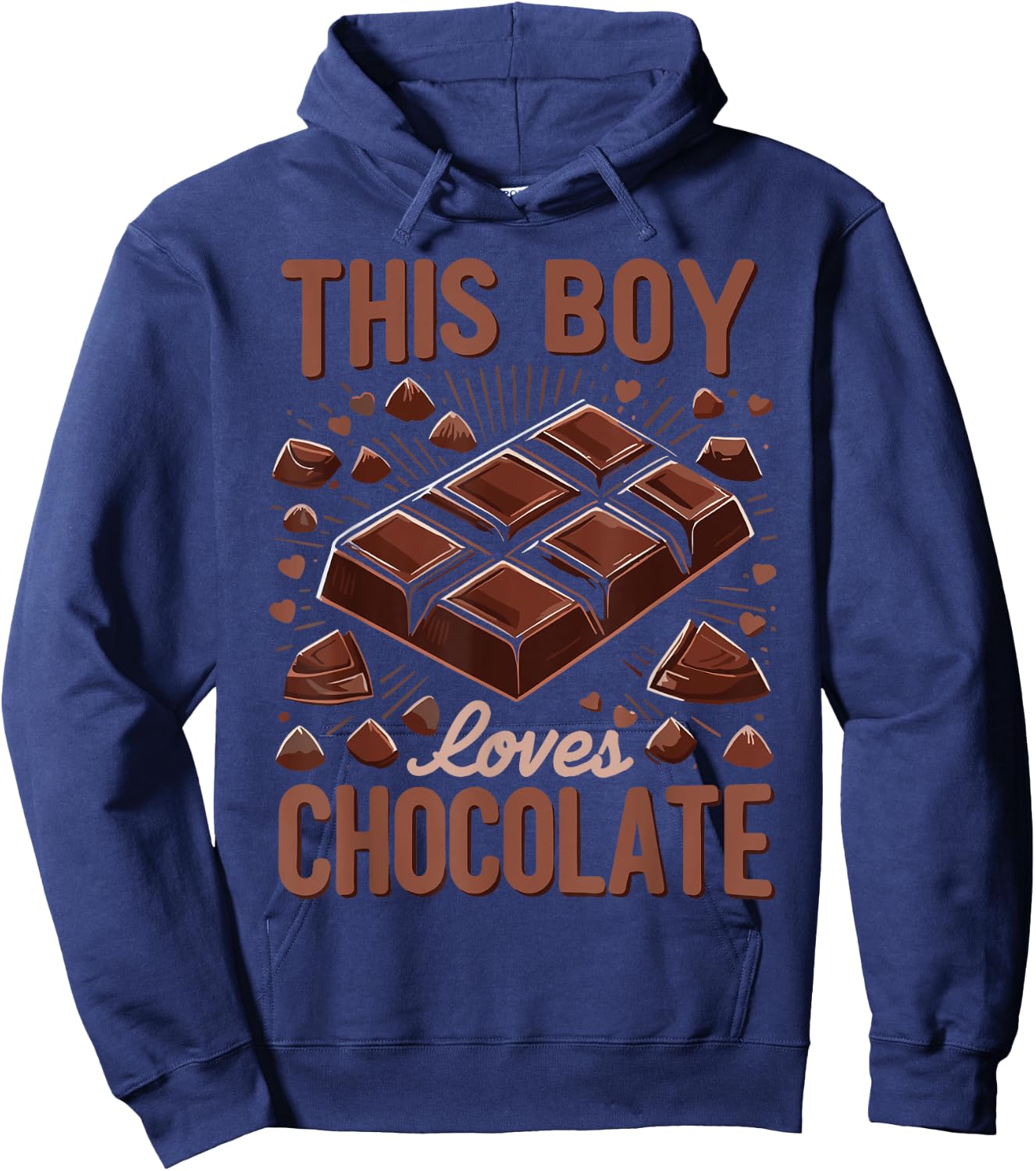 Chocolate | Dessert | This Boy Loves Chocolate Hoodie - Hoodie | Navy
