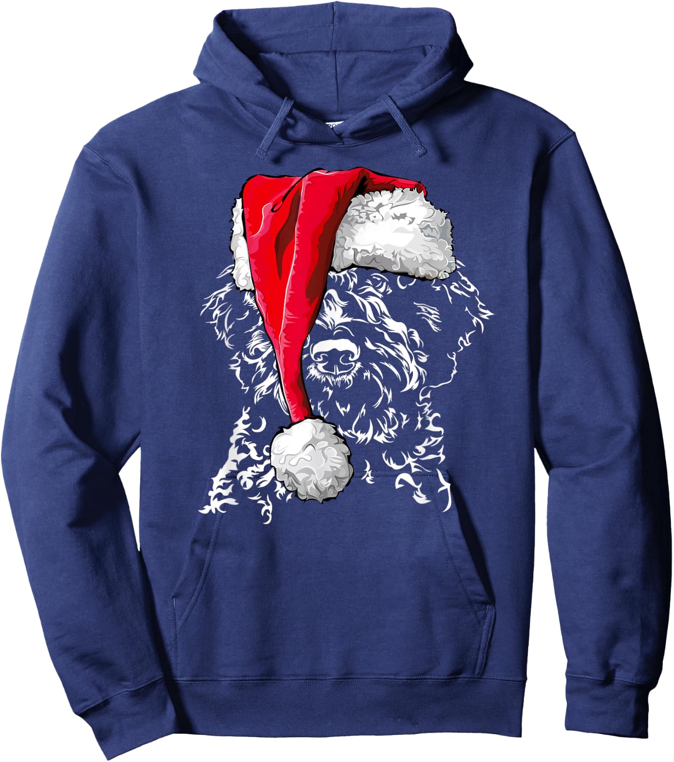 Funny Lagotto Romagnolo Santa Christmas dog mom gift present Women Girls Kids Hoodie - Hoodie | Navy