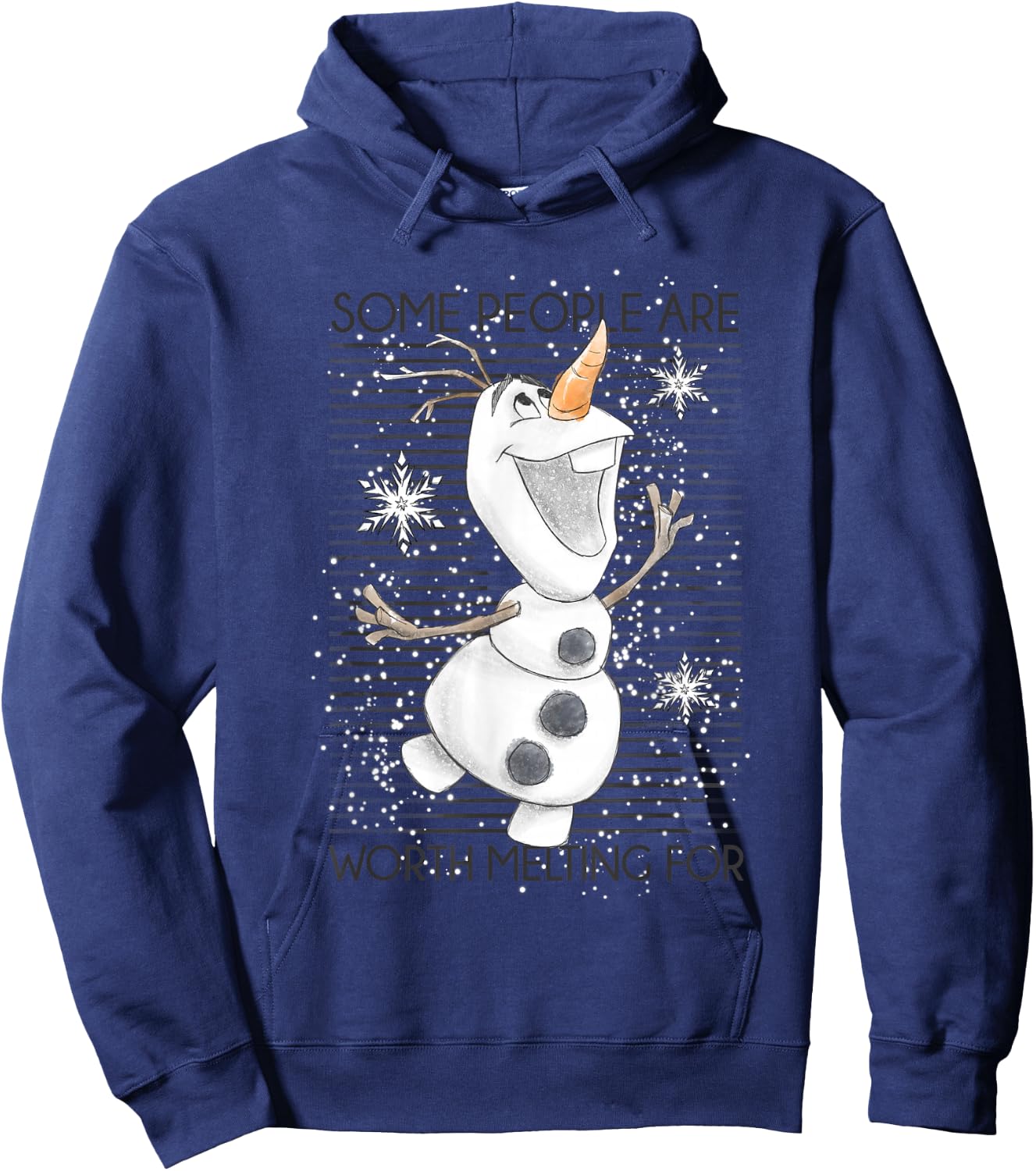 Disney Frozen Olaf Some People are Worth Melting for Hoodie - Hoodie | Navy