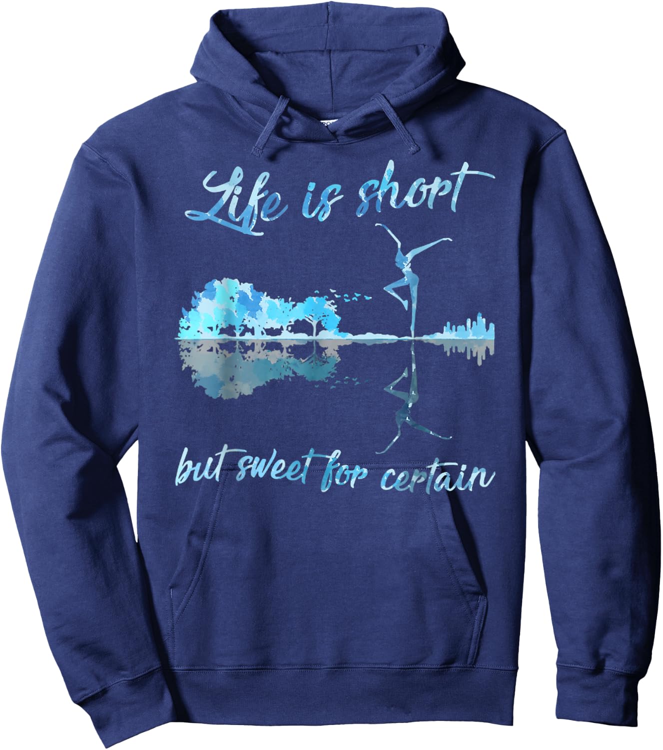 Life is Short But Sweet for Certain Guitar Hoodie - Hoodie | Navy