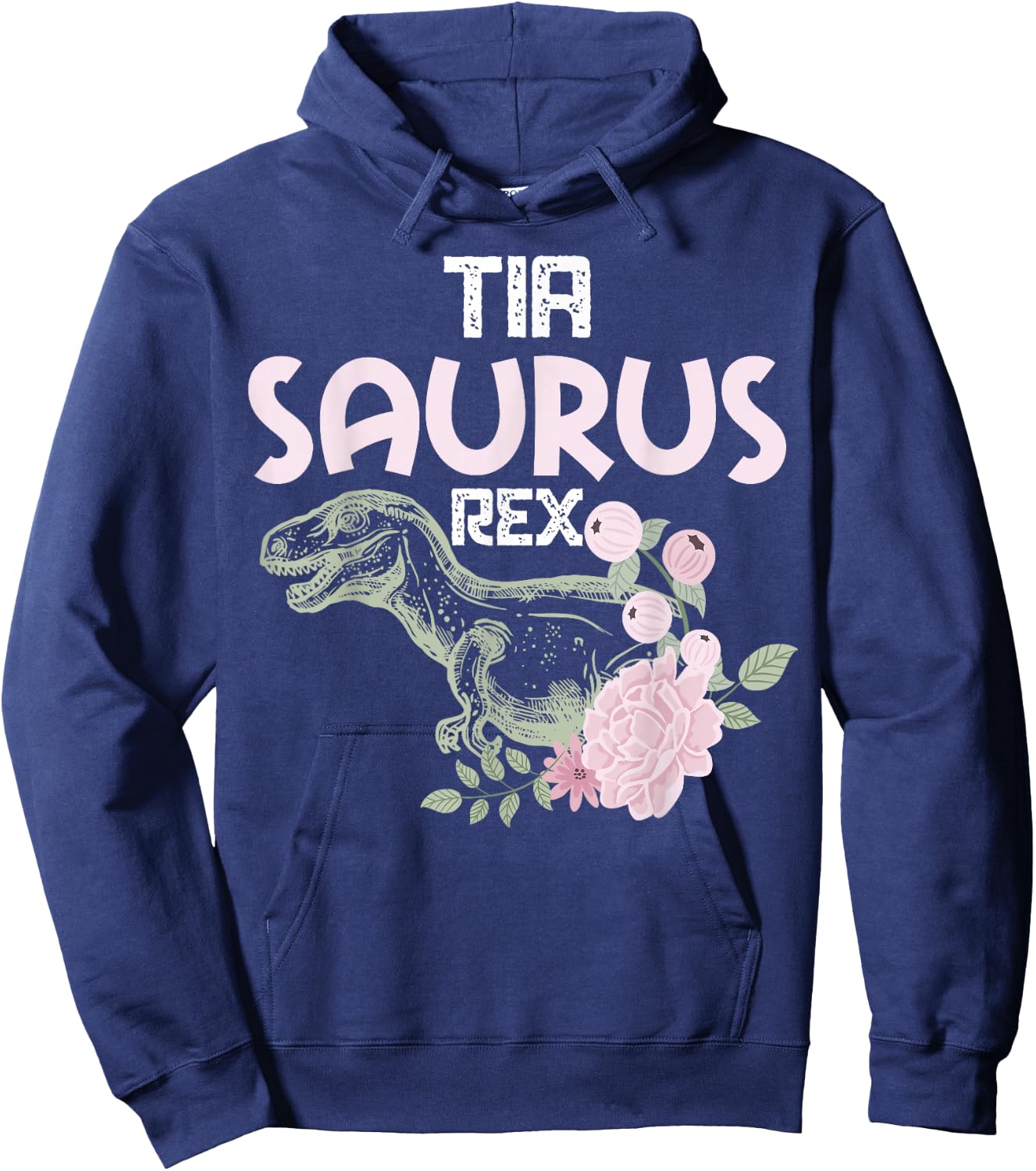 Funny Spanish Mother's Day, Auntie Gift | Tia Saurus Rex Hoodie - Hoodie | Navy