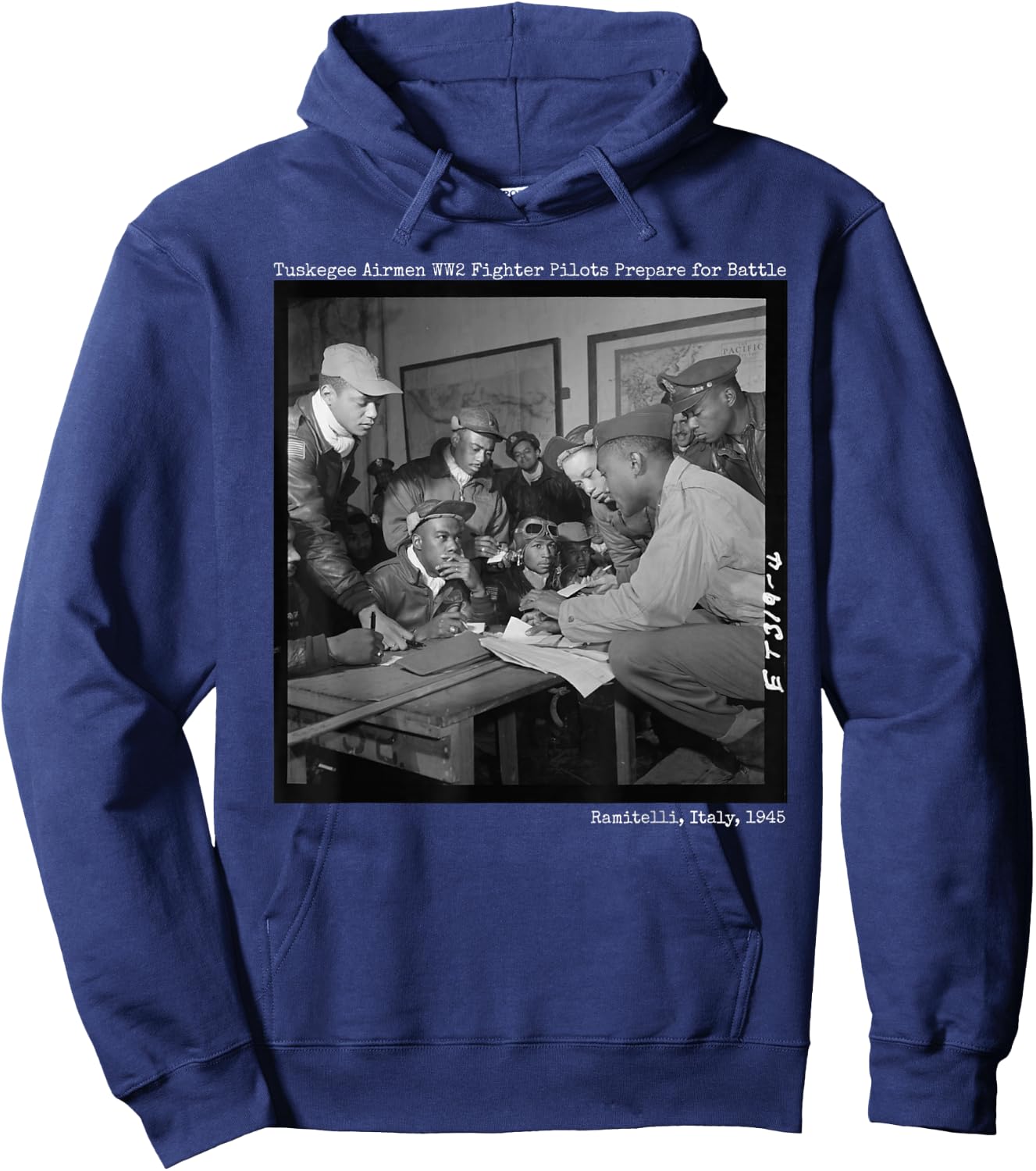 Tuskegee Airmen Preparing for Battle WW2 Small Hoodie - Hoodie | Navy