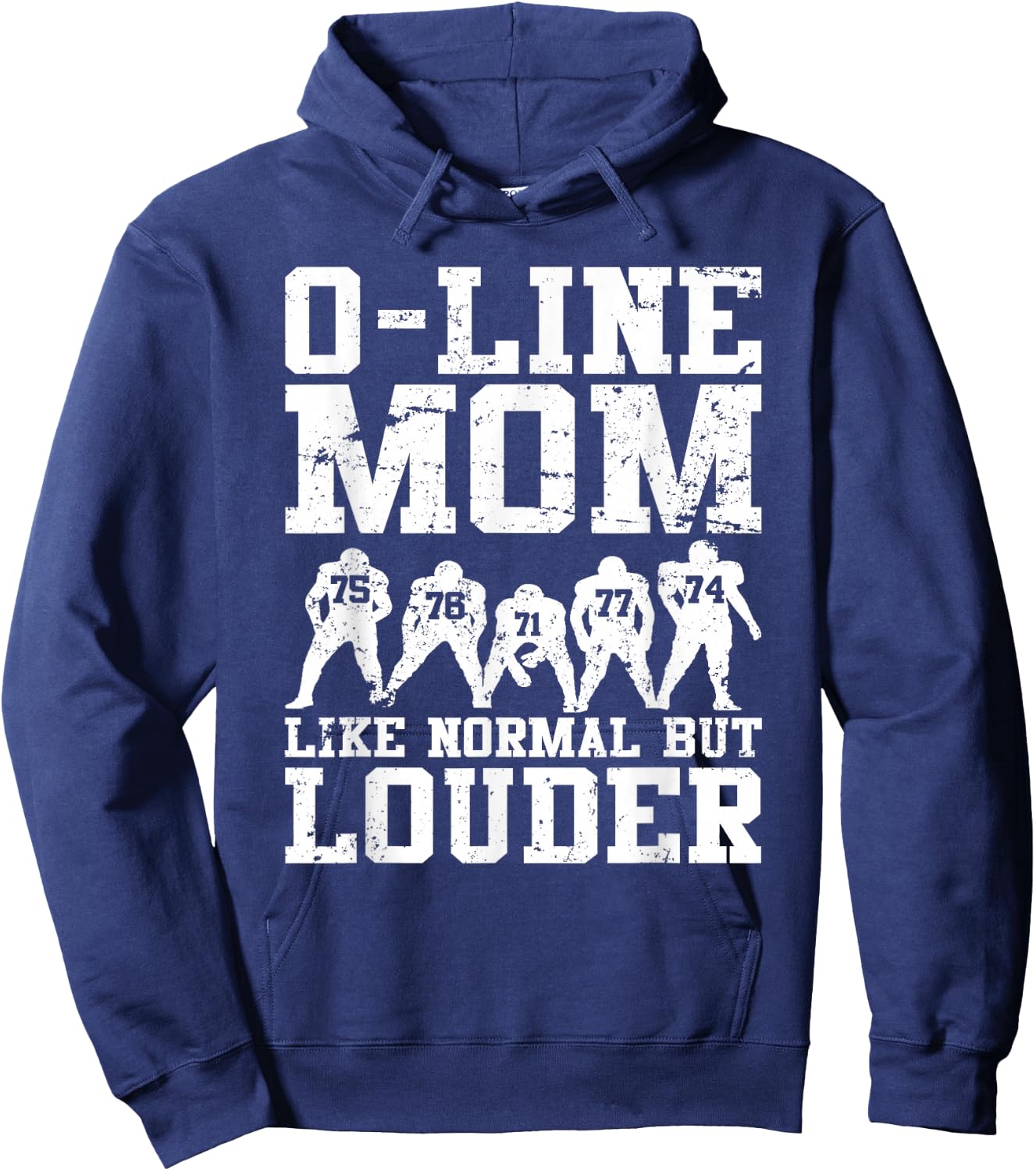Funny Offensive Line Football Lineman Mom Hoodie - Hoodie | Navy