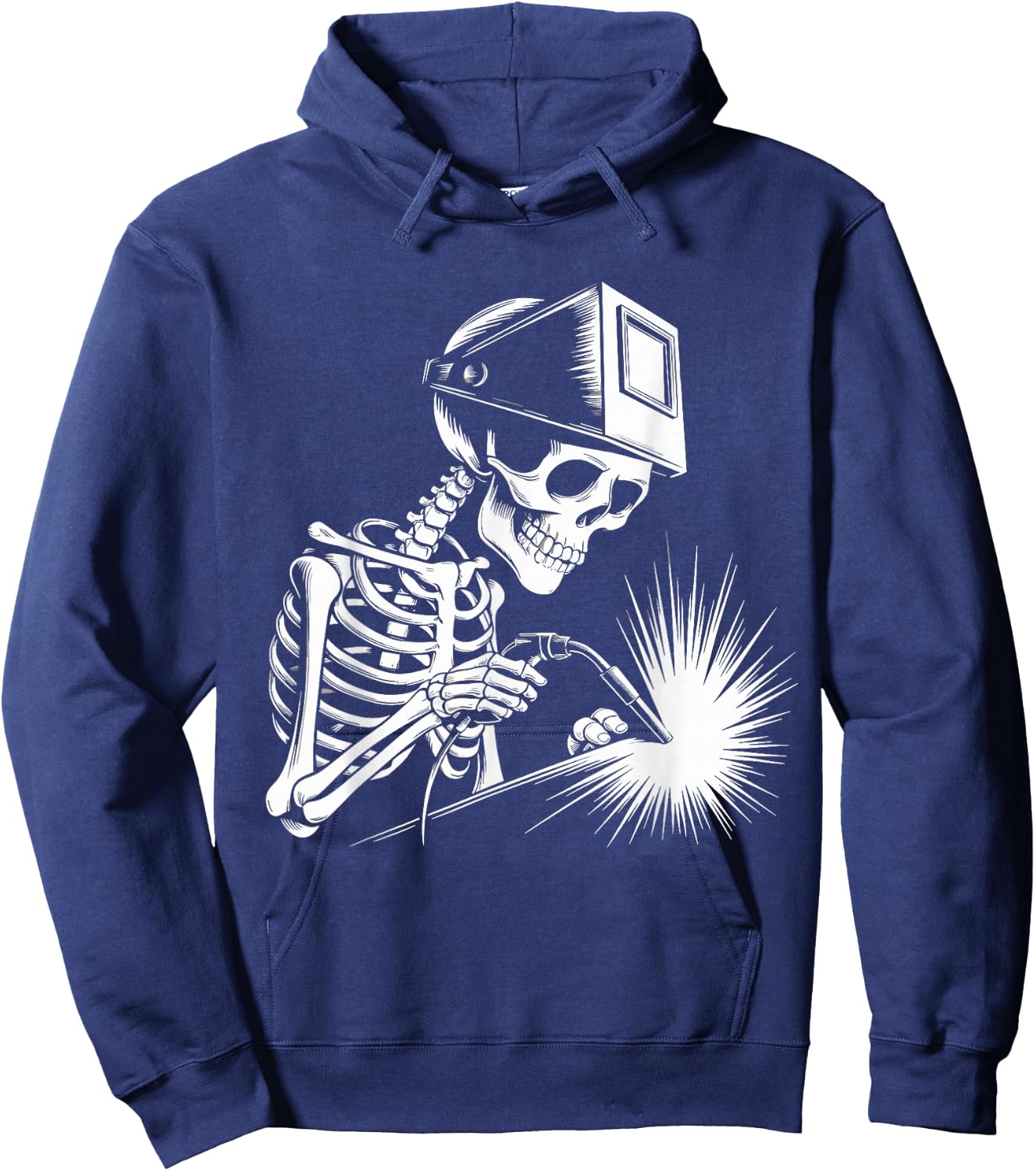 Funny Skeleton Welding Lovers Spooky Halloween Welder Hoodie - Hoodie | Navy