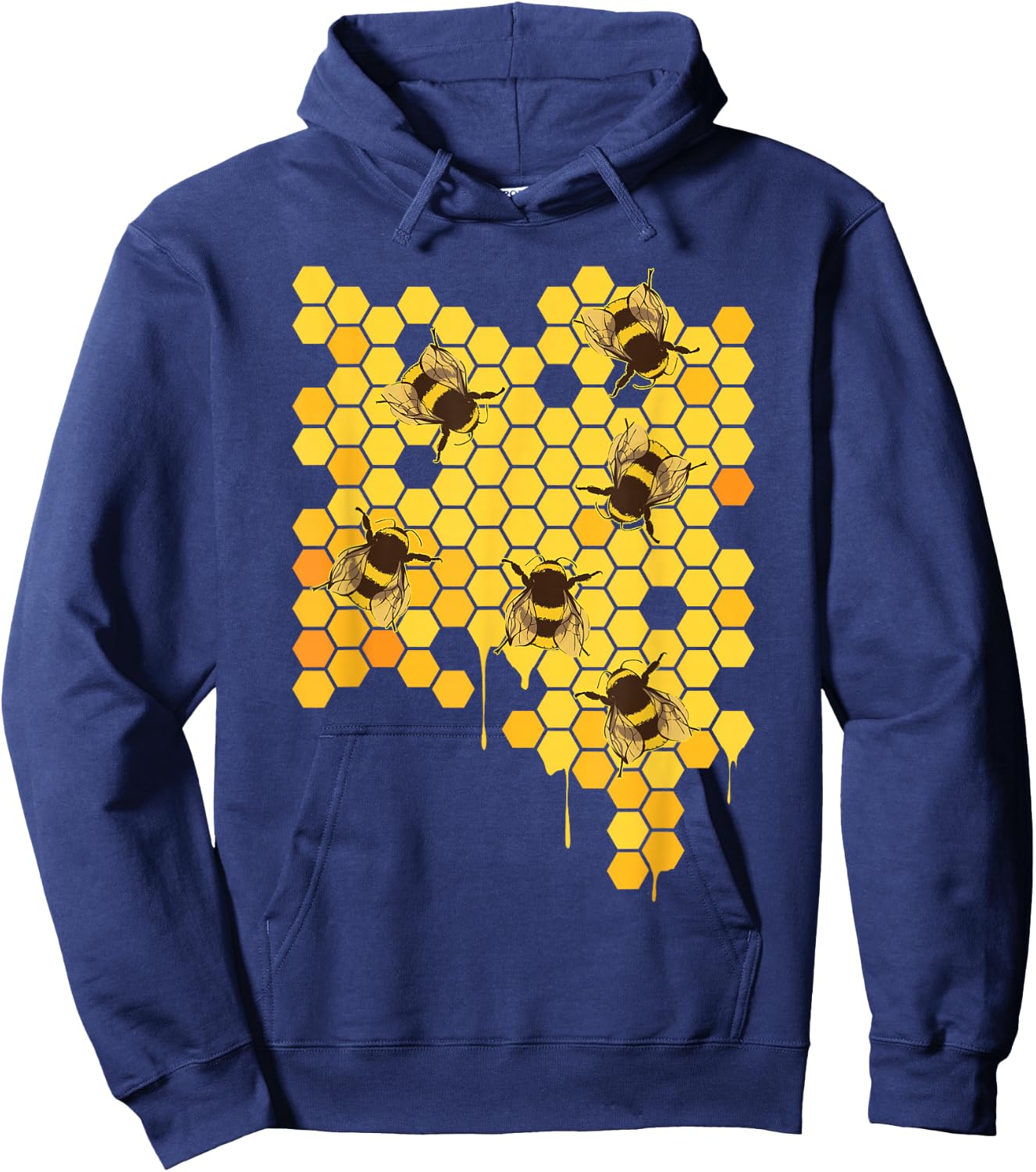 Honey Bee Hive Honeycomb Beekeeping Beekeeper Gift Hoodie - Hoodie | Navy